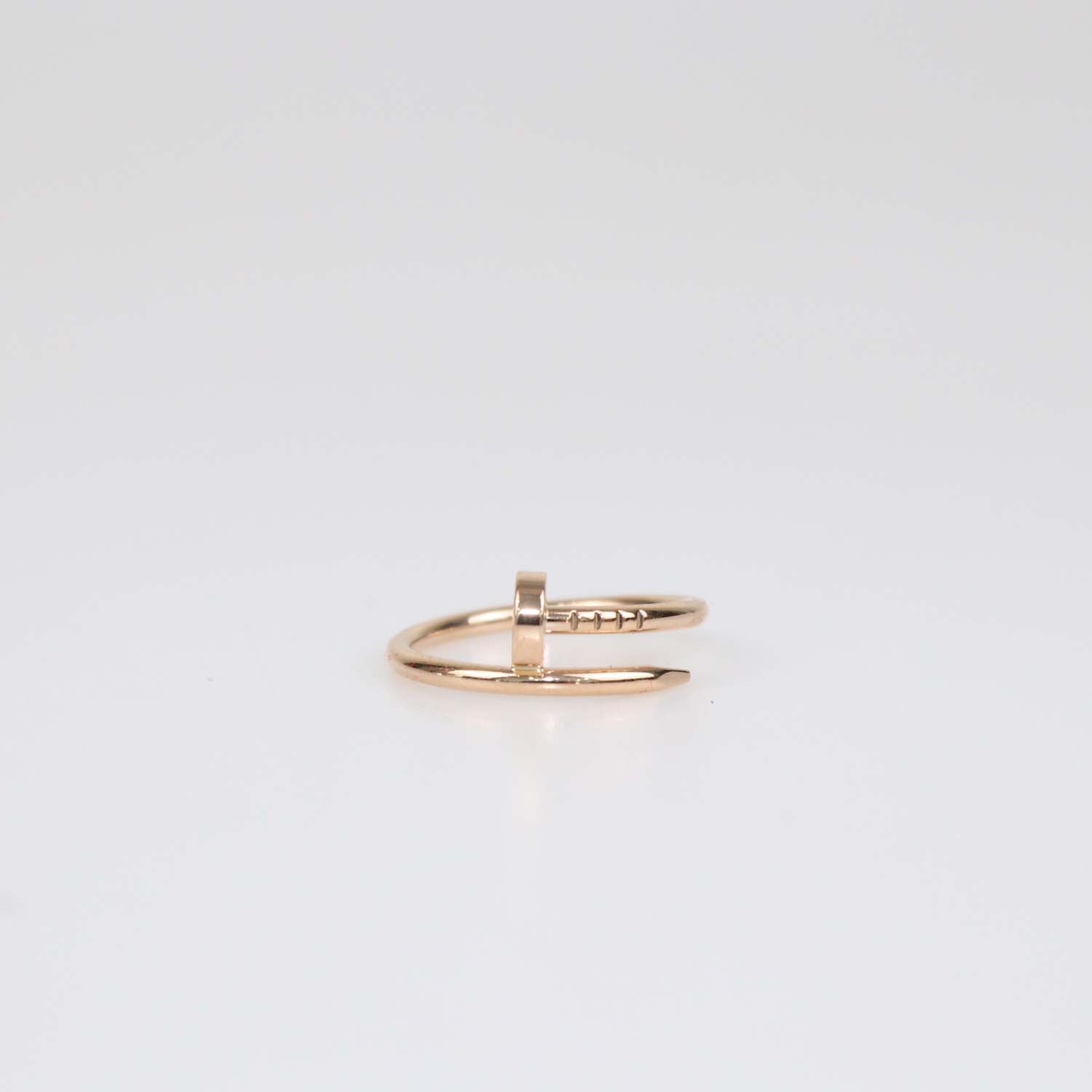 Cartier 18K Rose Gold Juste Un clou Small Band Ring Size 53