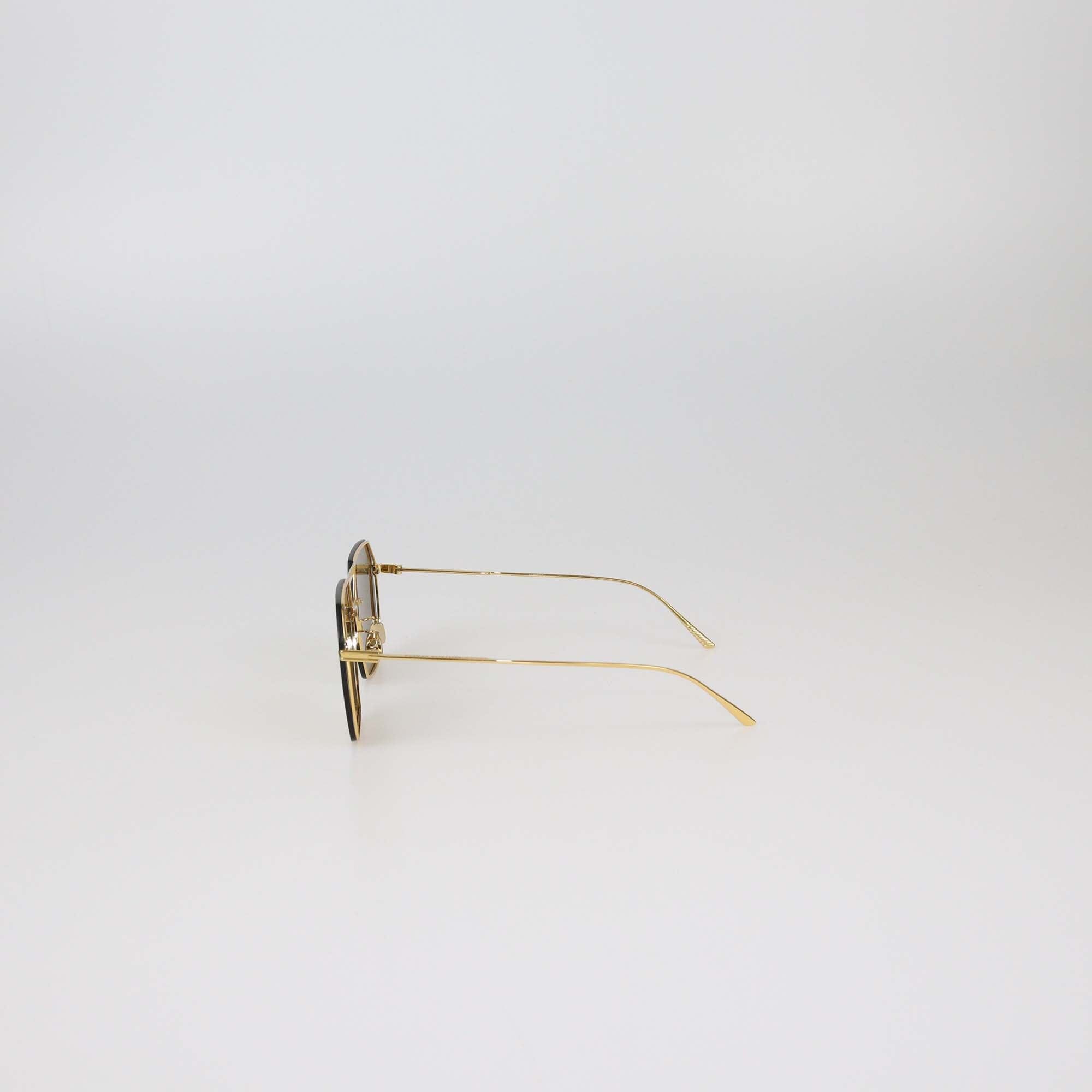 Bottega Veneta Gold Mirror Geometric Sunglasses Womens Bottega Veneta