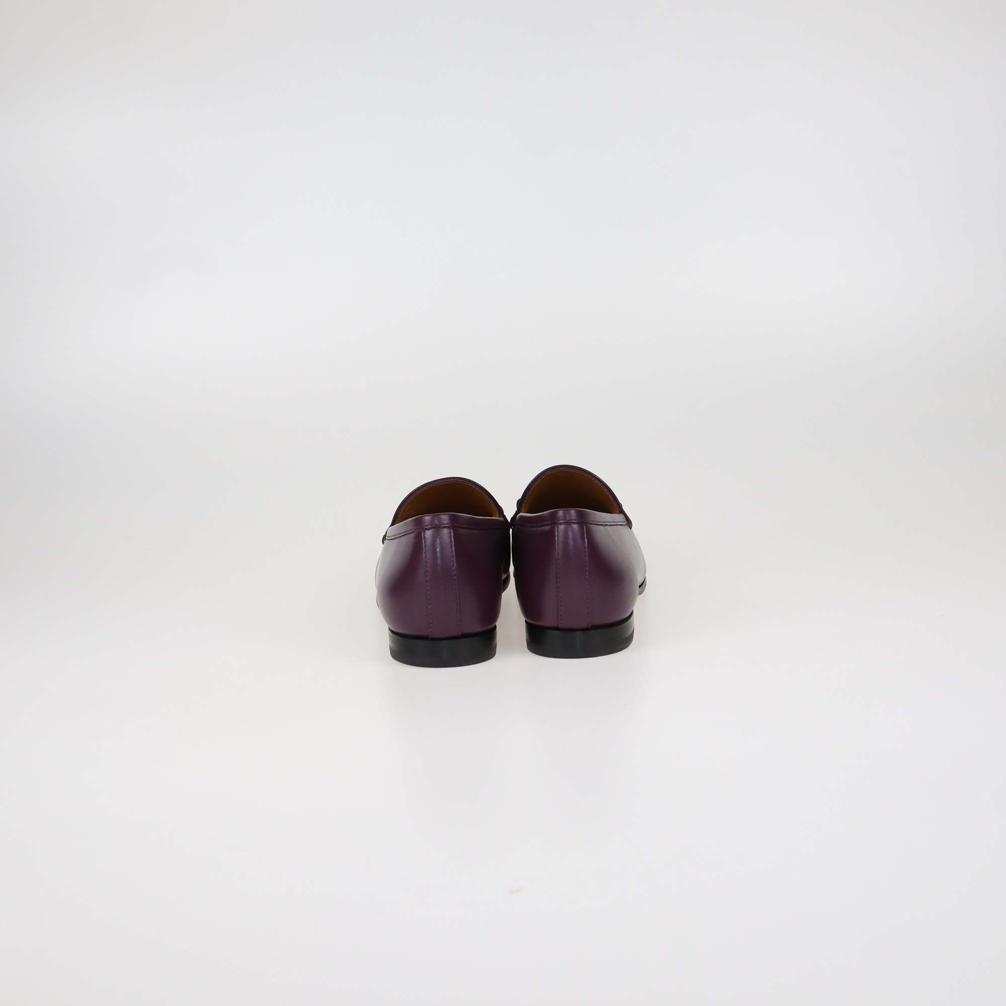 Gucci Dark Purple Suede Jordaan Moccasins