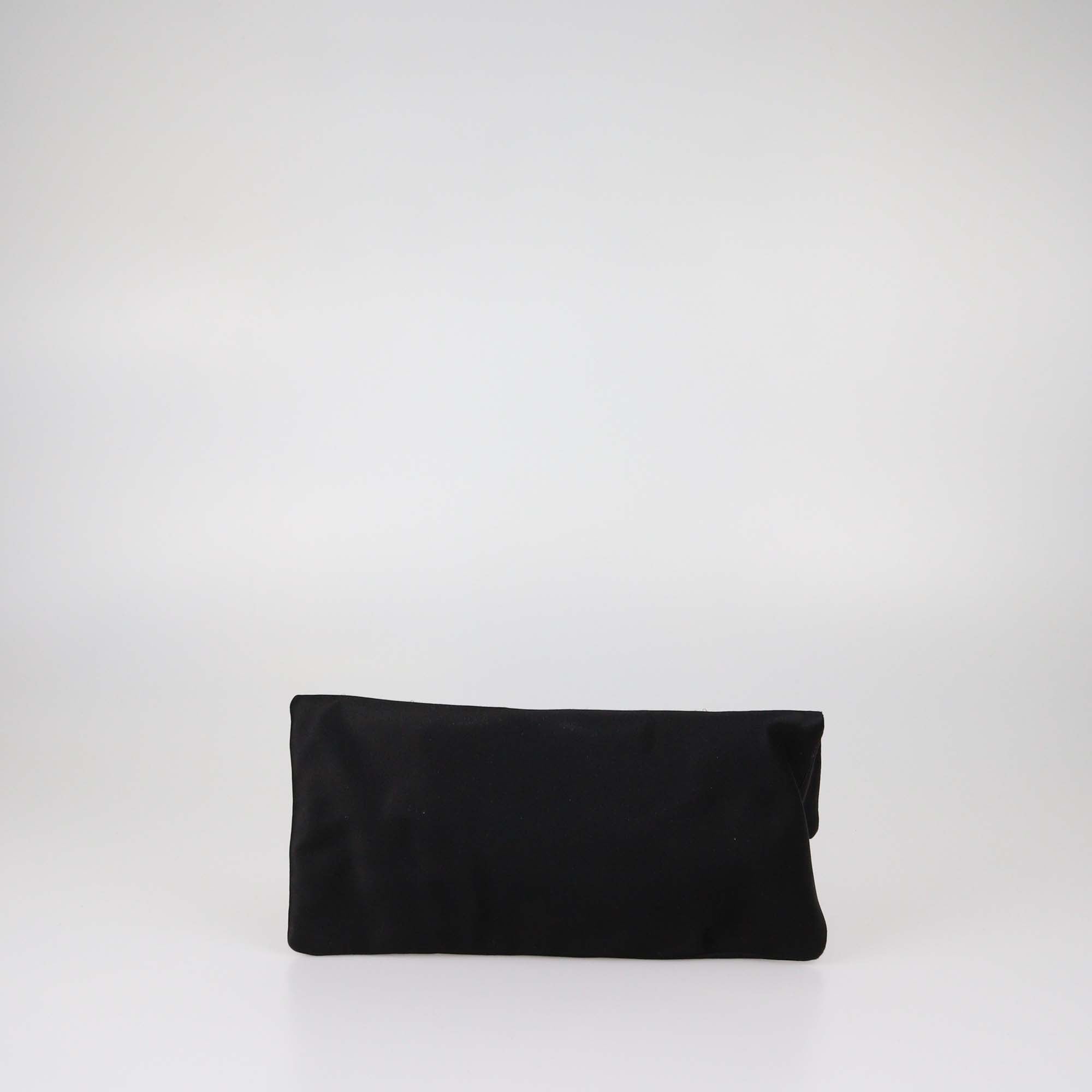 Bvlgari Black Satin Monete Clutch