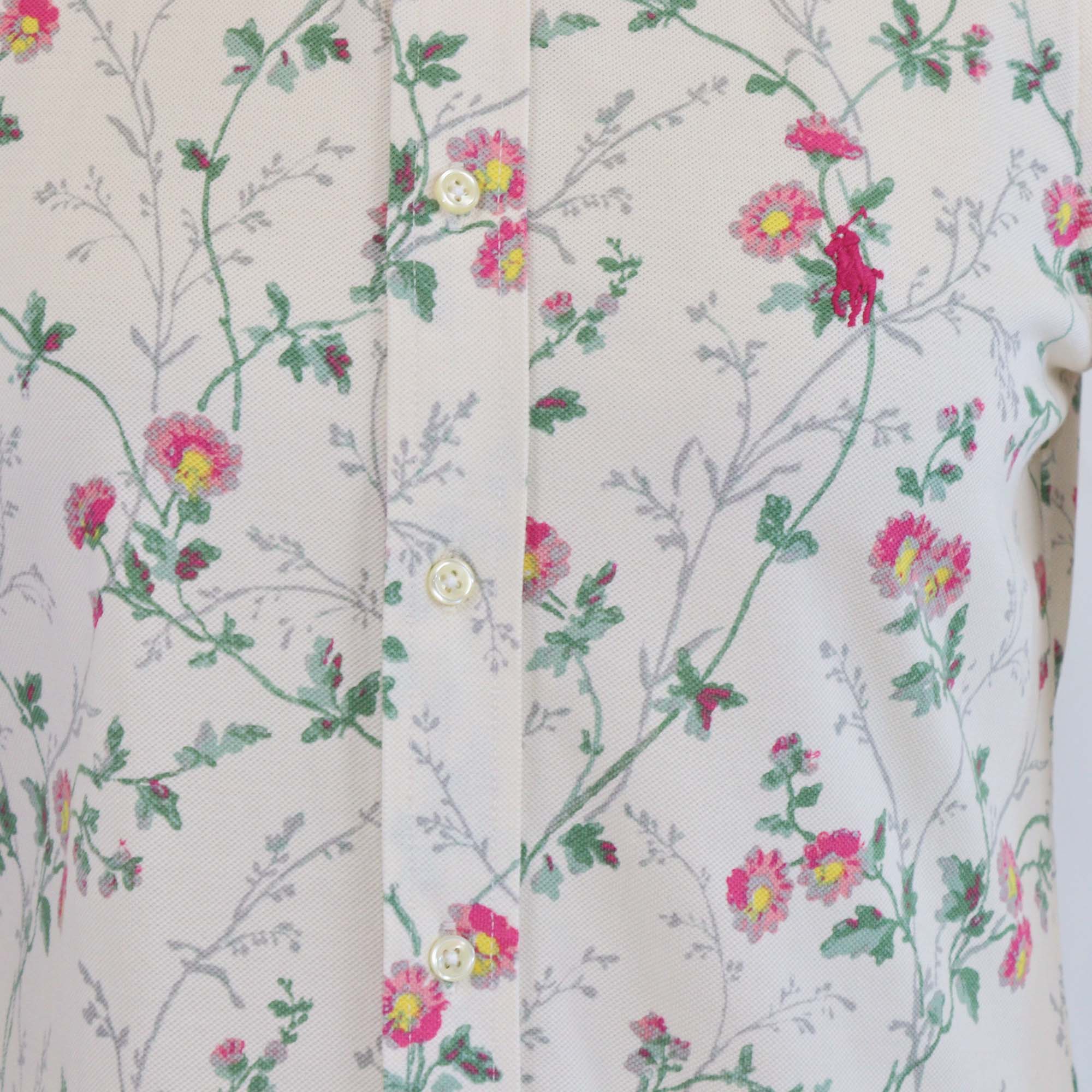 Ralph Lauren Multicolor Floral Cotton Knit Long Sleeve Shirt