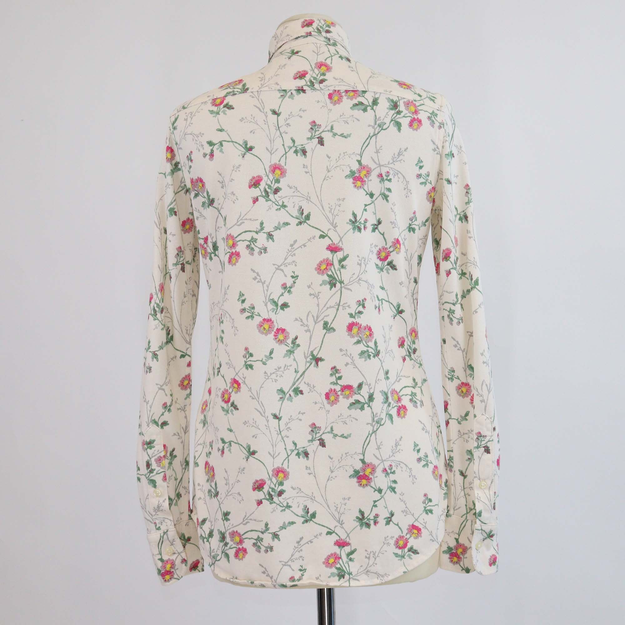 Ralph Lauren Multicolor Floral Cotton Knit Long Sleeve Shirt