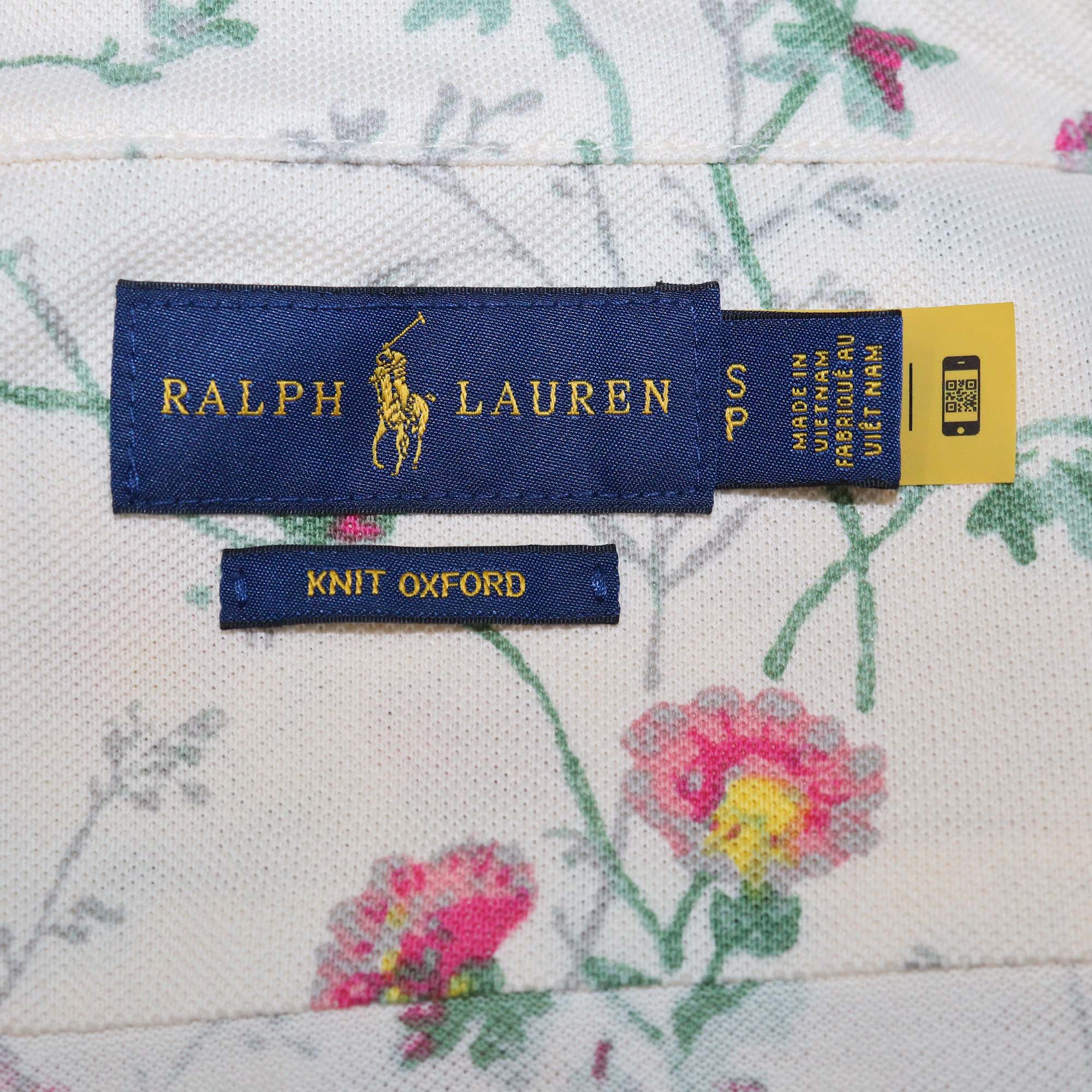 Ralph Lauren Multicolor Floral Cotton Knit Long Sleeve Shirt