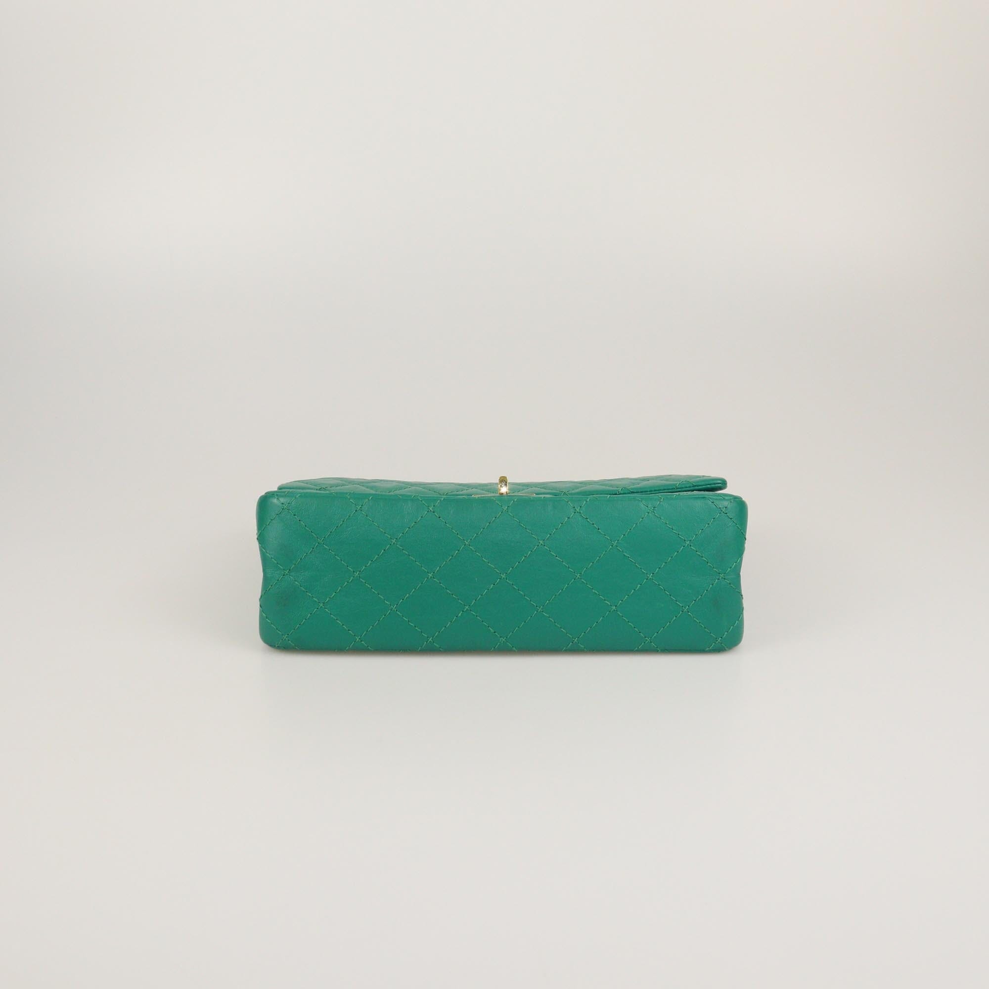 Chanel Green Quilted Aged 225 Reissue 2.55 Flap Bag Womens Chanel