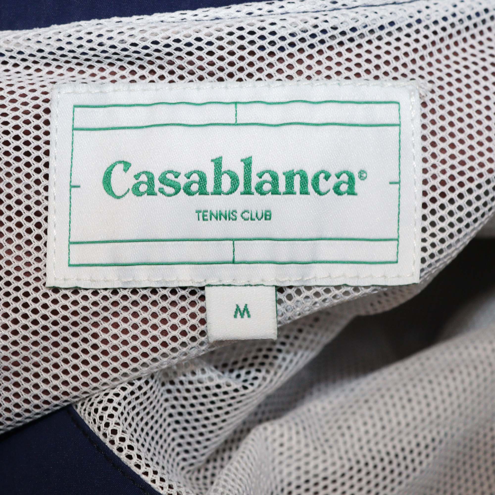 Casablanca Dark Blue Nylon L'Anchre De Nuit Patch Coach Jacket