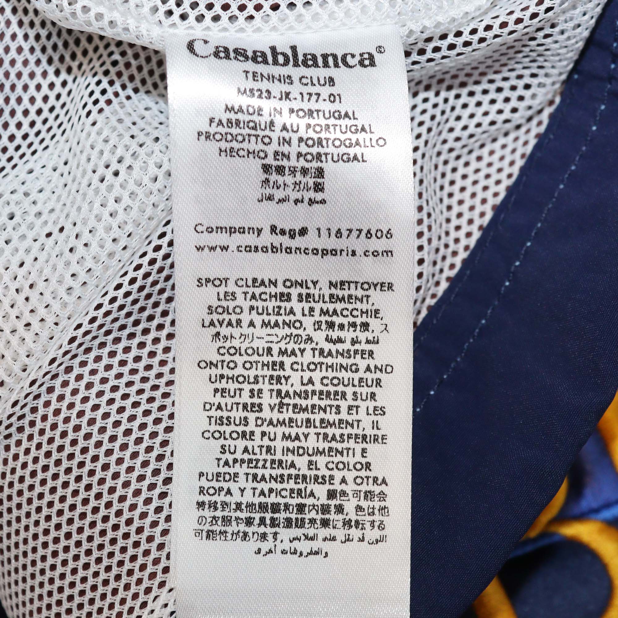 Casablanca Dark Blue Nylon L'Anchre De Nuit Patch Coach Jacket