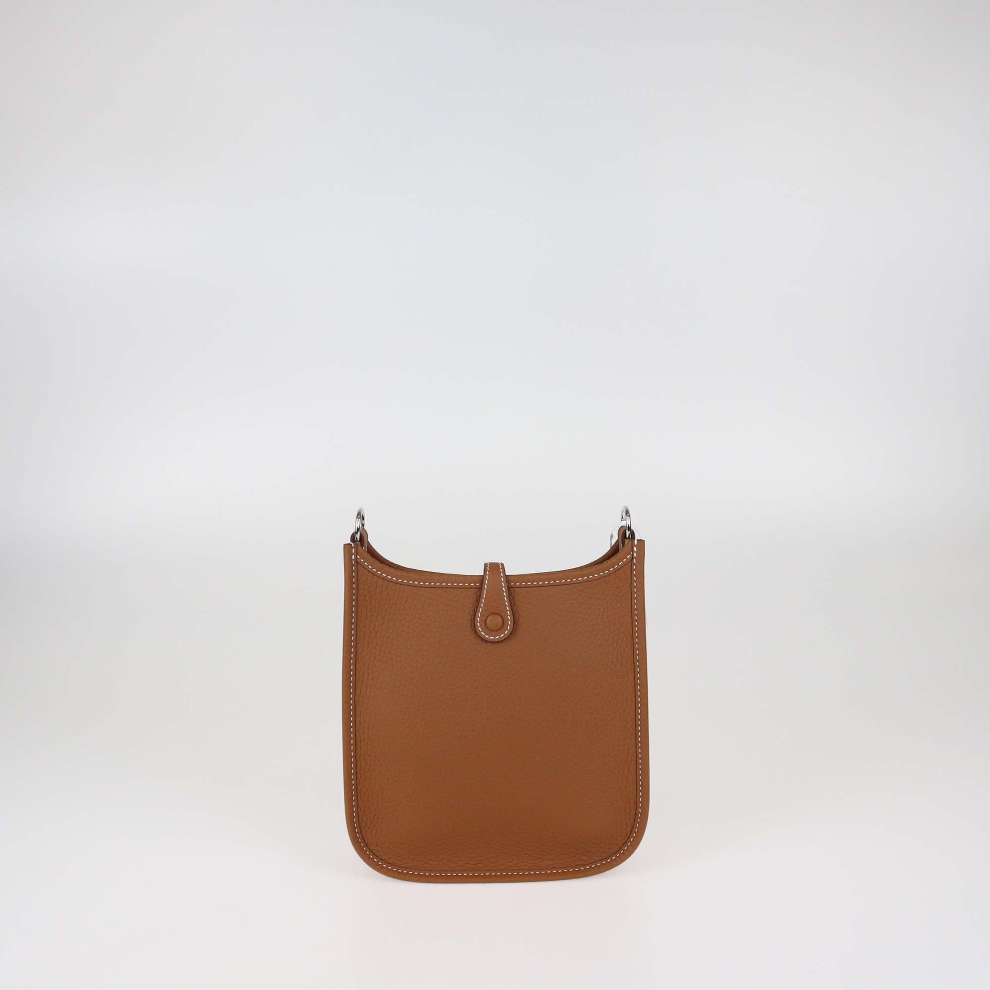 Hermes Gold Clemence Leather Evelyne TPM Bag