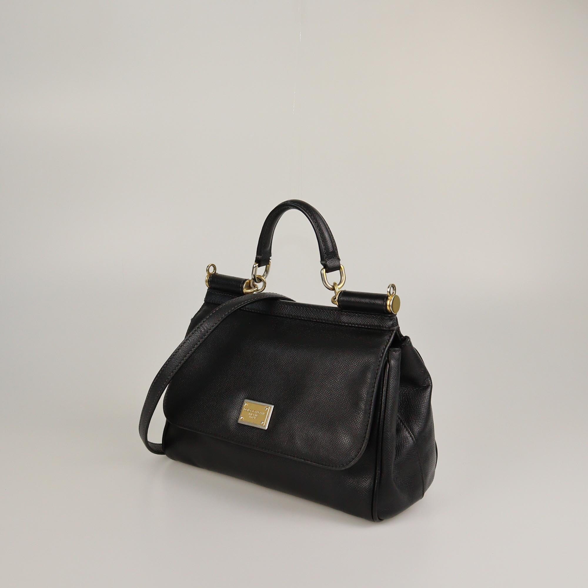 Dolce & Gabbana Black Medium Miss Sicily Top Handle Bag Womens Dolce & Gabbana
