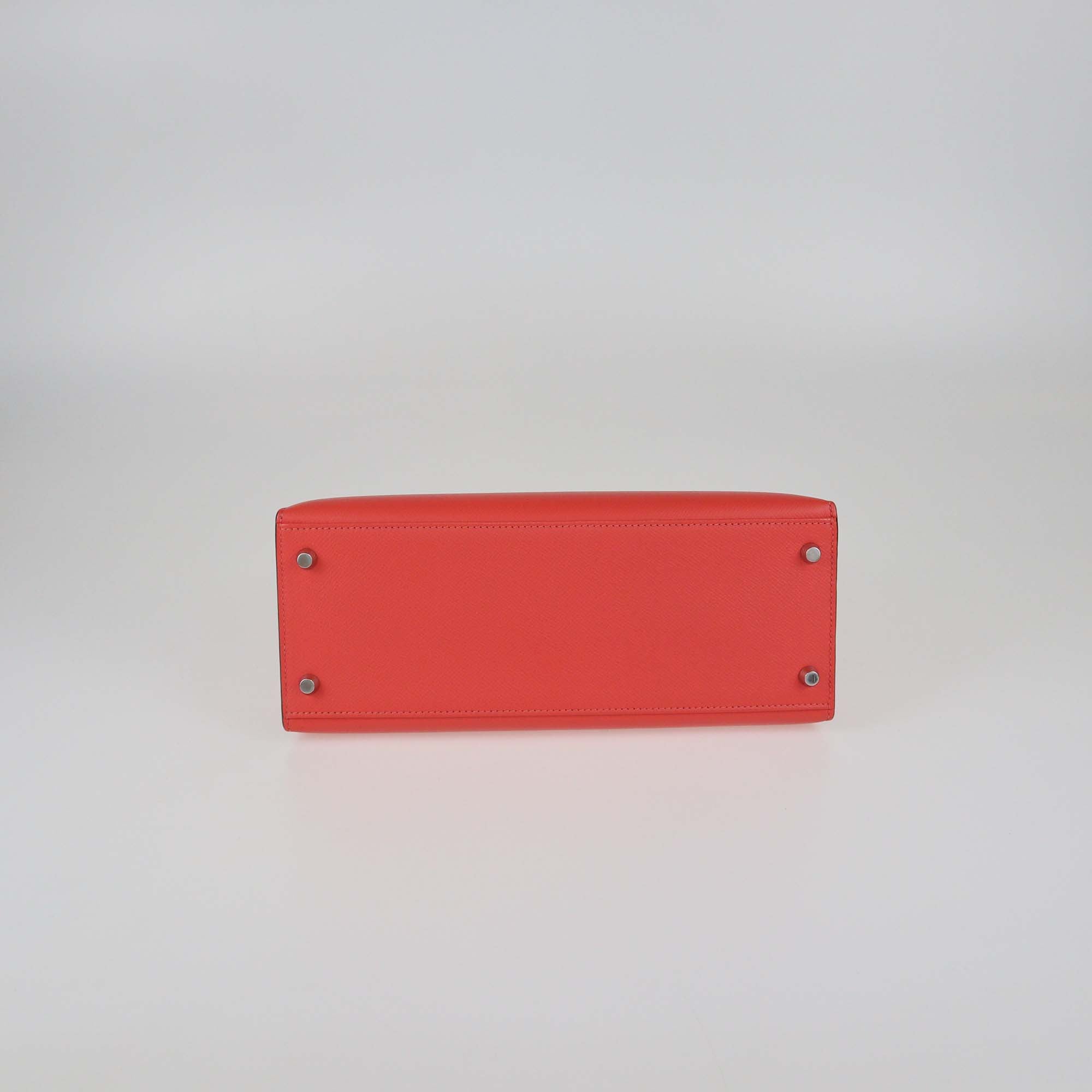 Hermes Rose Jaipur Epsom Leather Palladium hardware Kelly Sellier 28 Bag