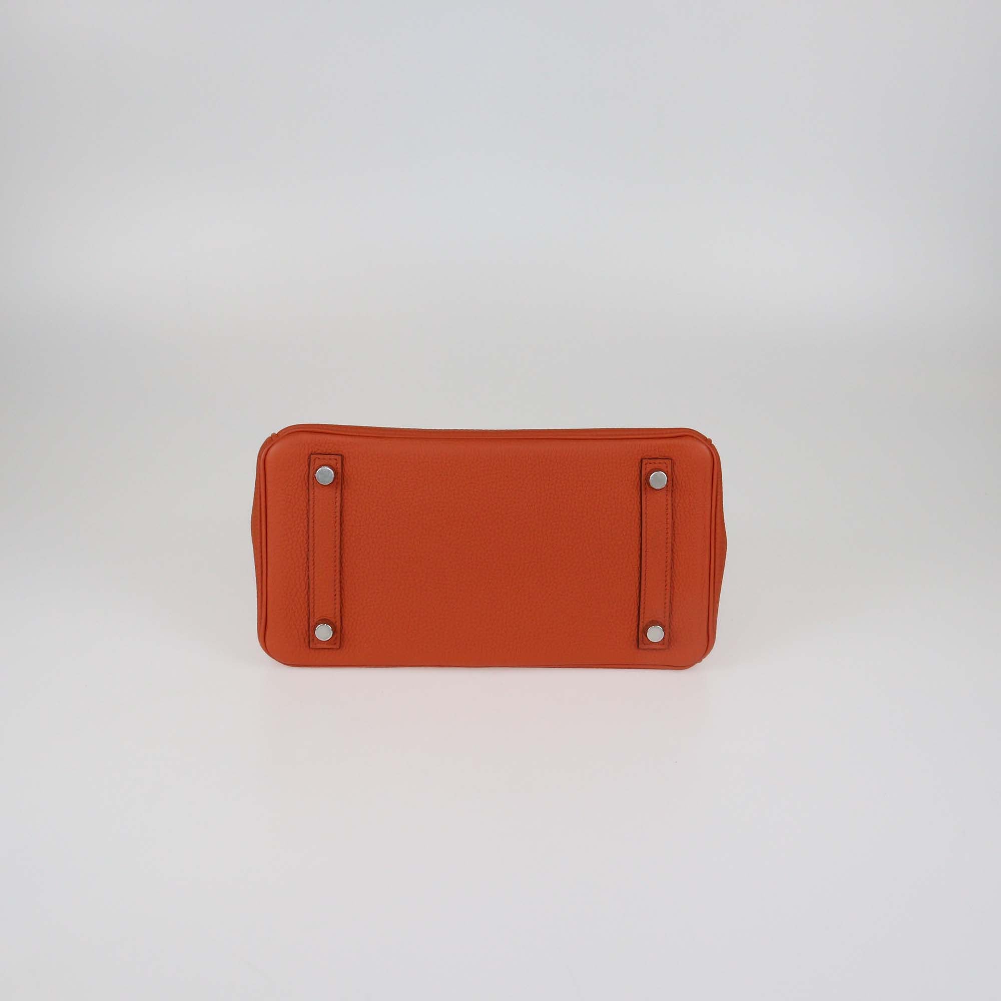 Hermes Terre Battue Togo Leather Palladium Hardware Birkin 25 Bag