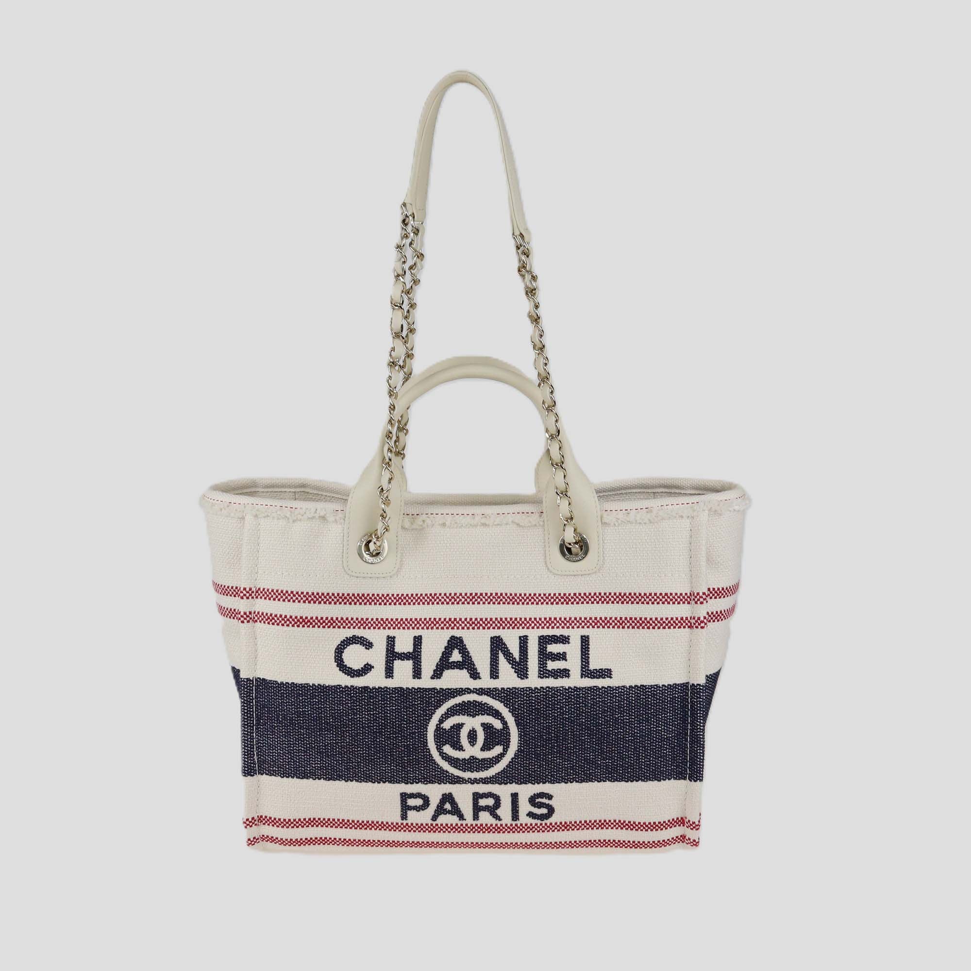 Chanel Tricolor Canvas Medium Deauville Tote