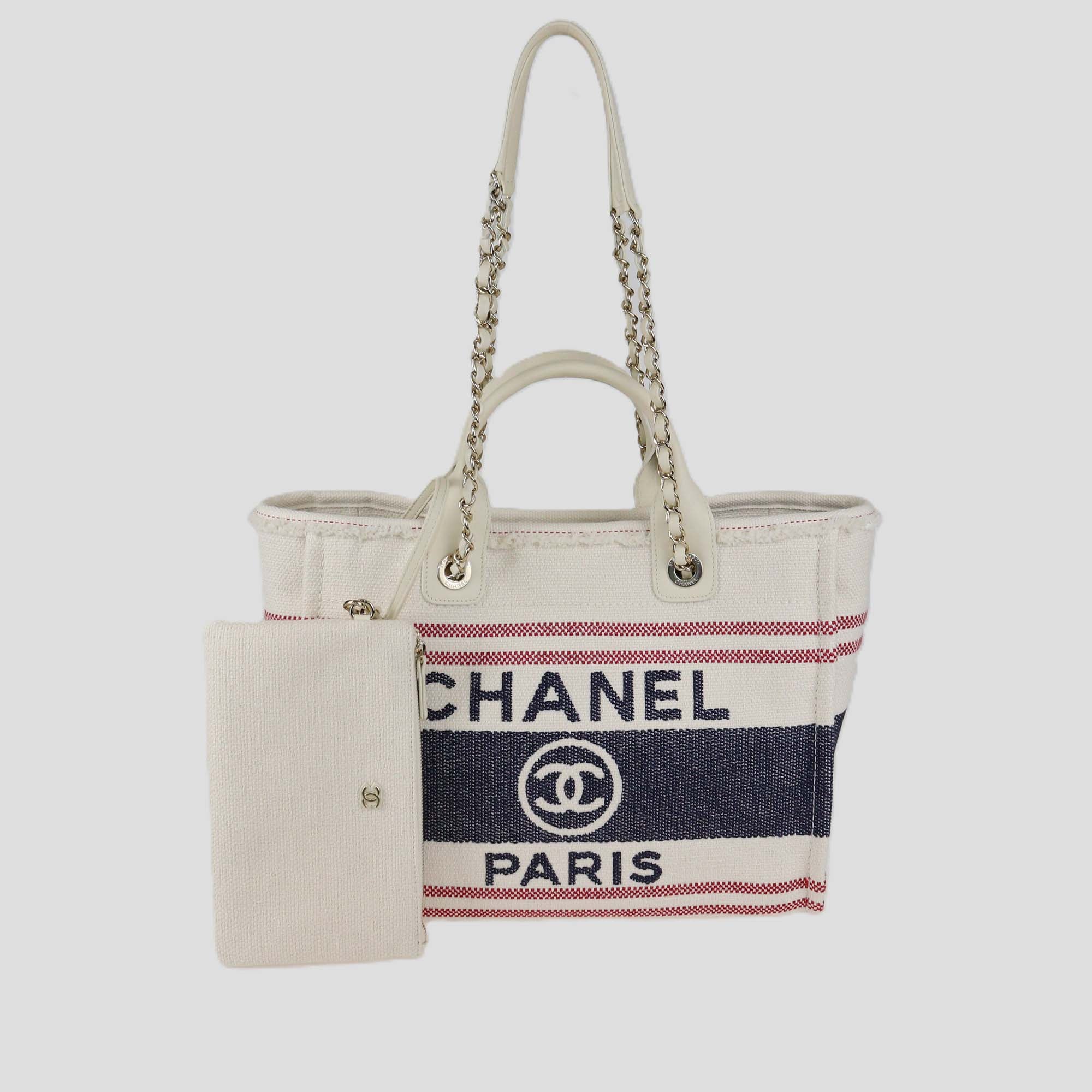 Chanel Tricolor Canvas Medium Deauville Tote