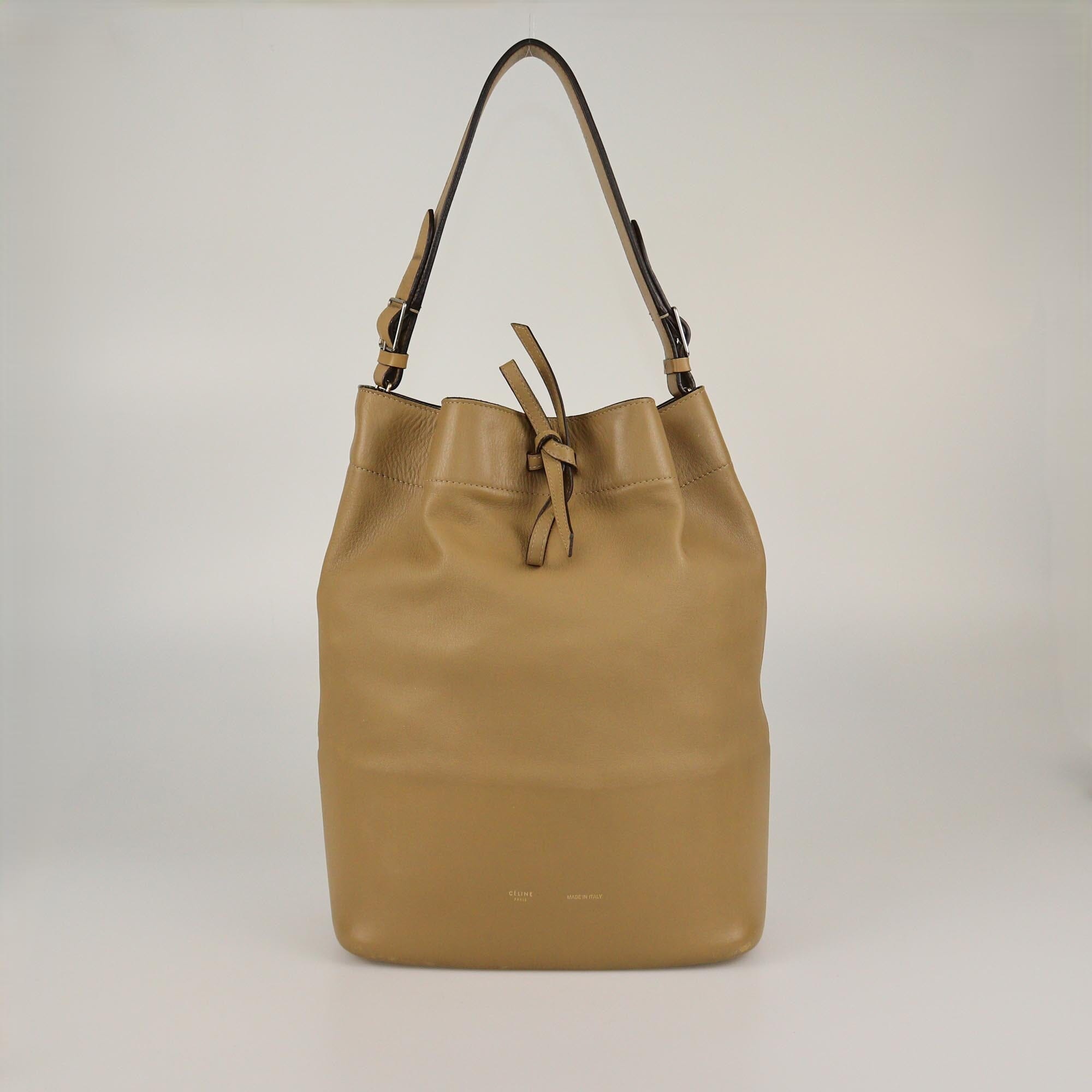 Celine Tan Seau Drawstring Bag Womens Celine