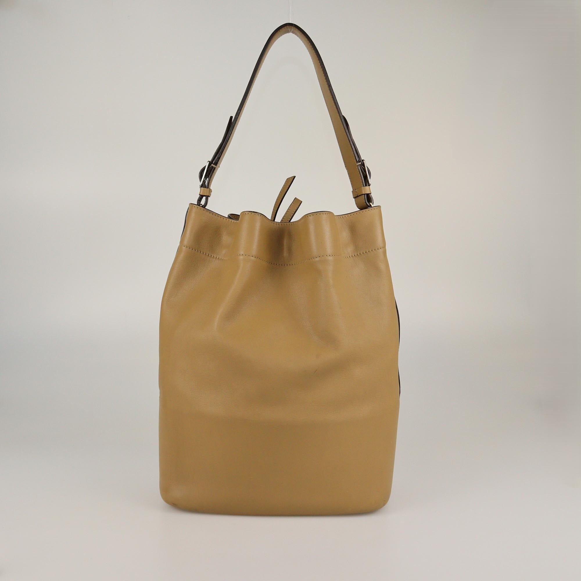 Celine Tan Seau Drawstring Bag Womens Celine