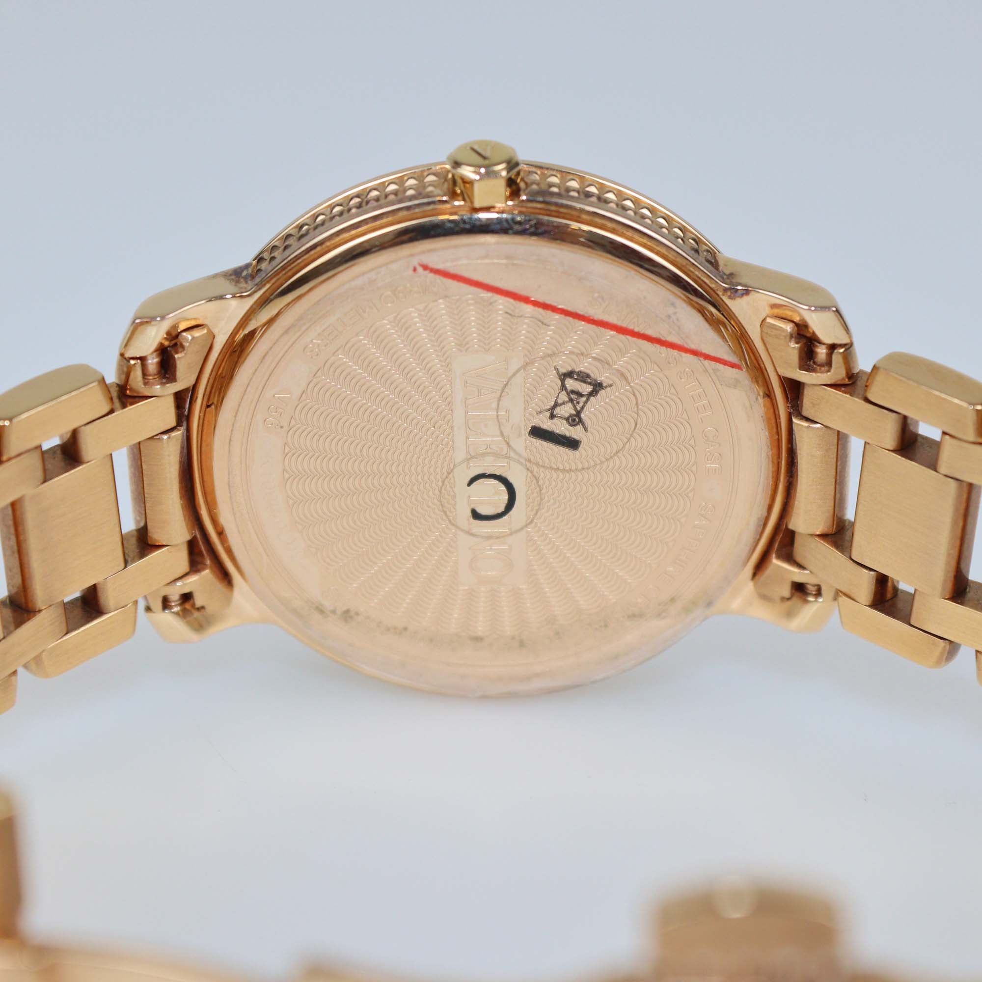 Valentino Mother Of Pearl Dial Rose Gold Plated Stainless Steel V56 Watch 36 mm
