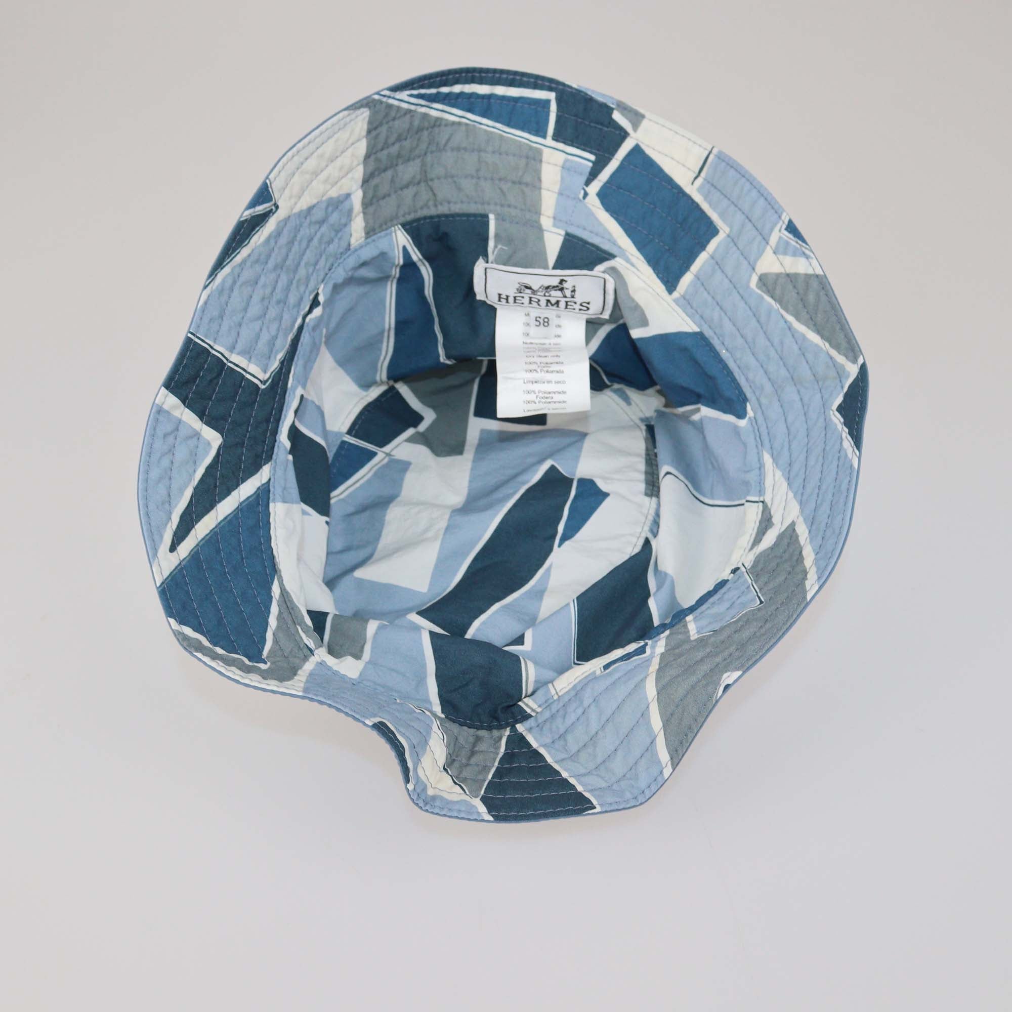 Hermes Blue Nylon Eden Bucket Hat