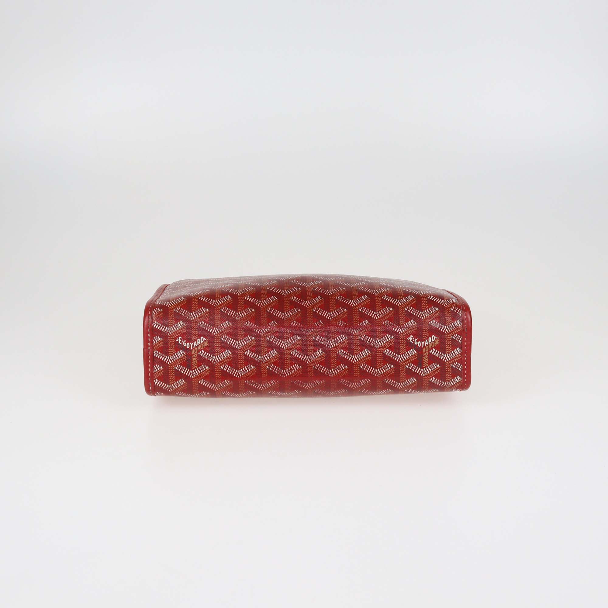 Goyard Red Goyardine Coated Canvas Jouvence MM Toiletry Pouch