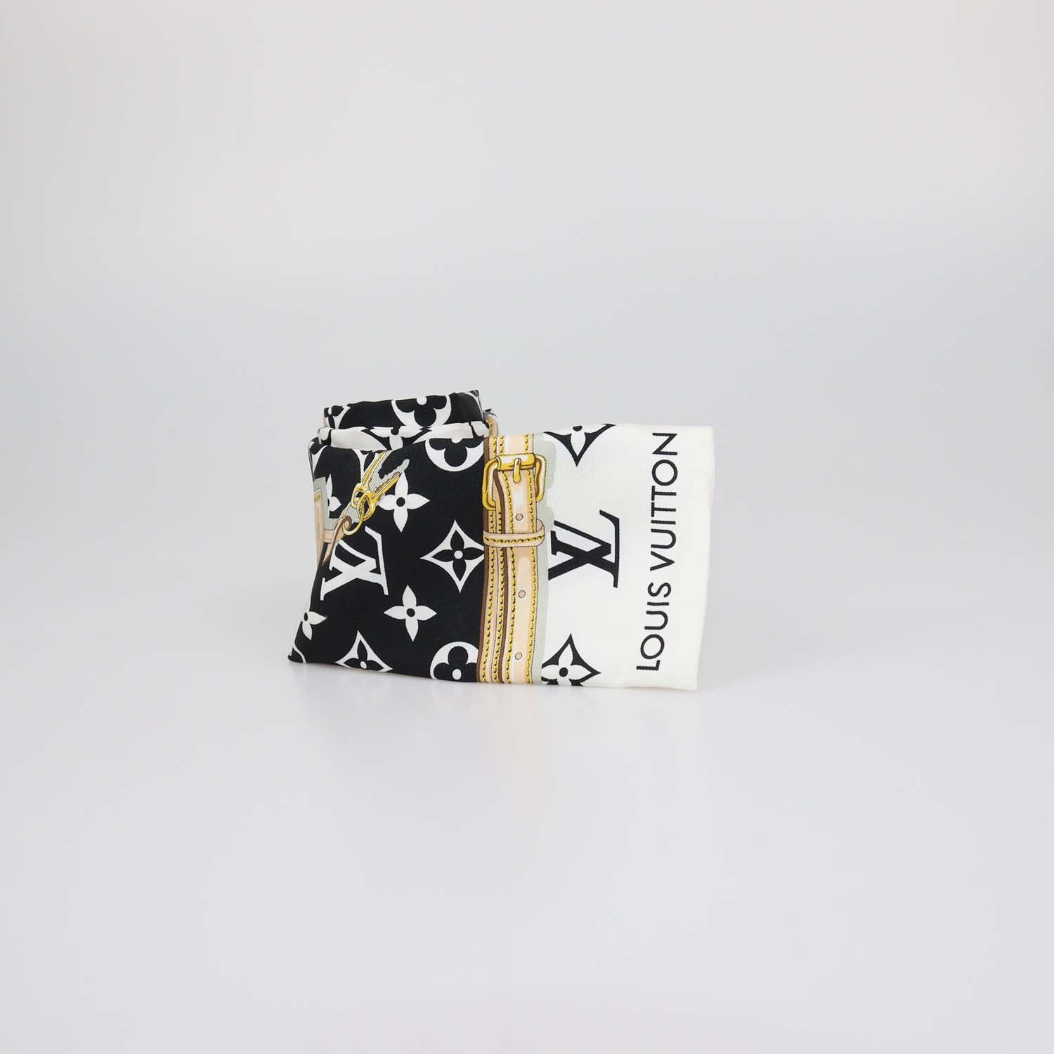 Louis Vuitton Black Silk Monogram Confidential Bandeau