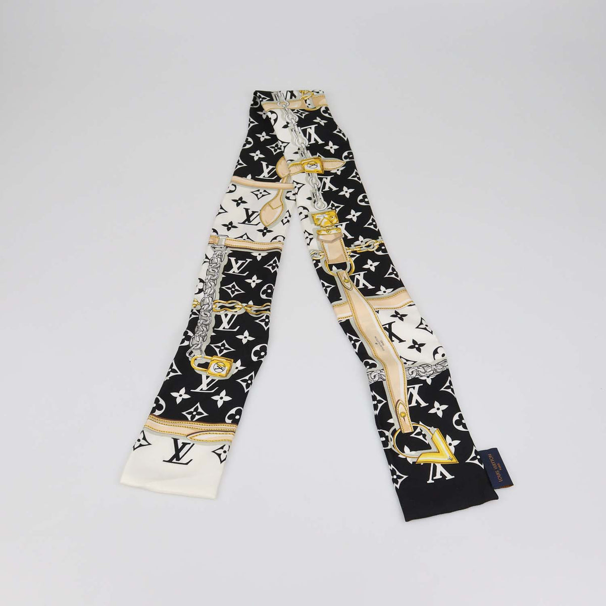Louis Vuitton Black Silk Monogram Confidential Bandeau