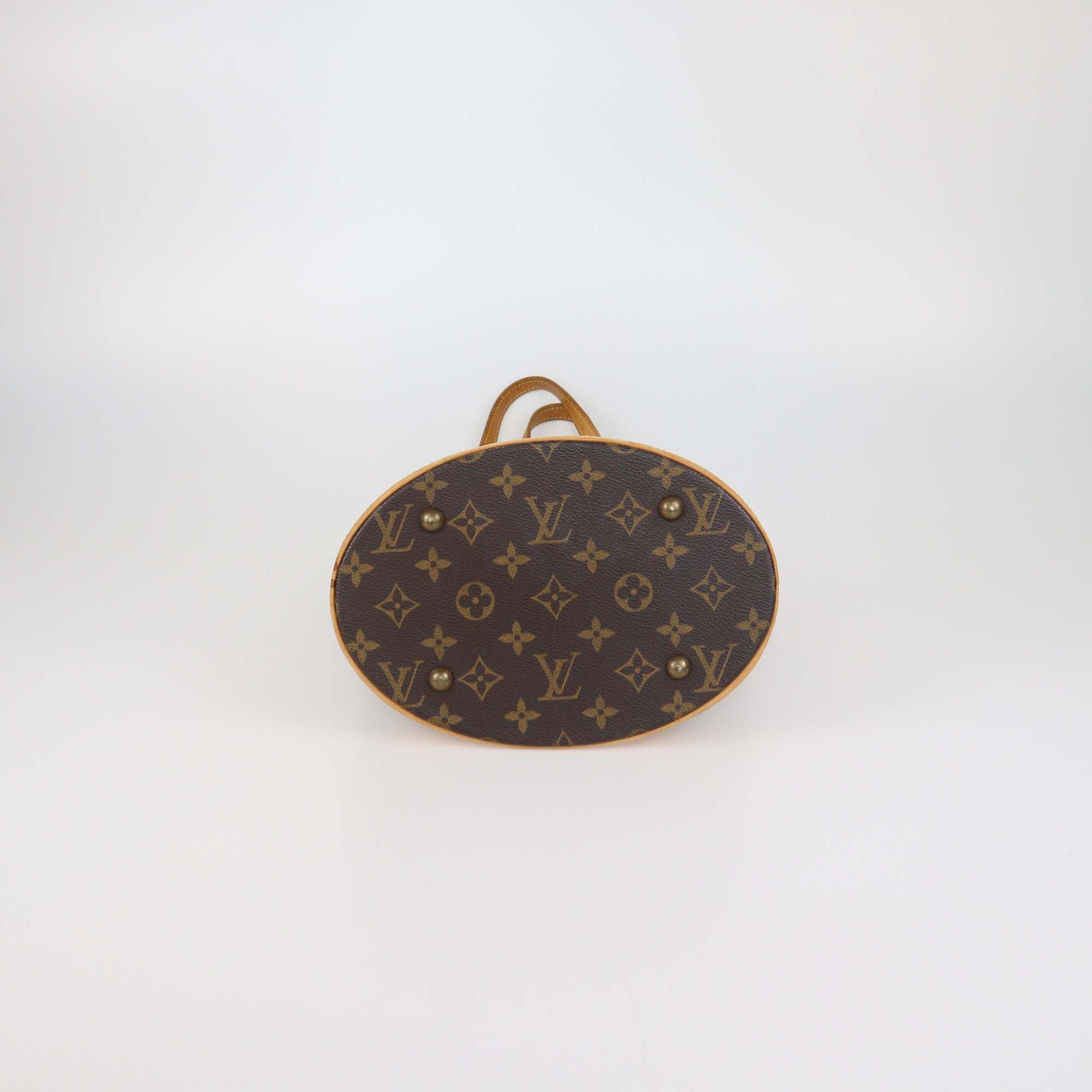 Louis Vuitton Monogram Canvas Leather Petit Bucket Bag