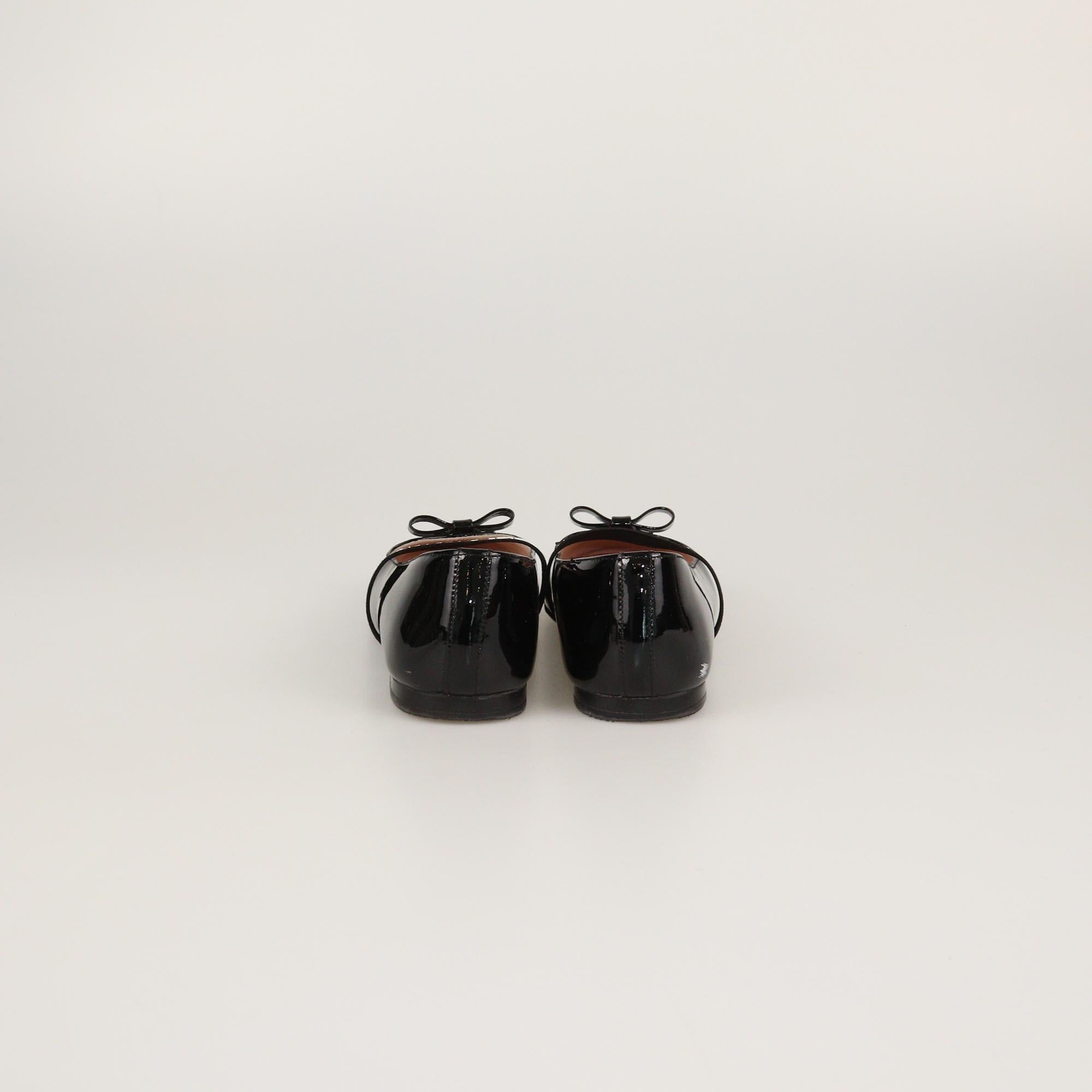 Dolce & Gabbana Kids Black Patent DG Logo Ballet Flats Kids Dolce & Gabbana Kids