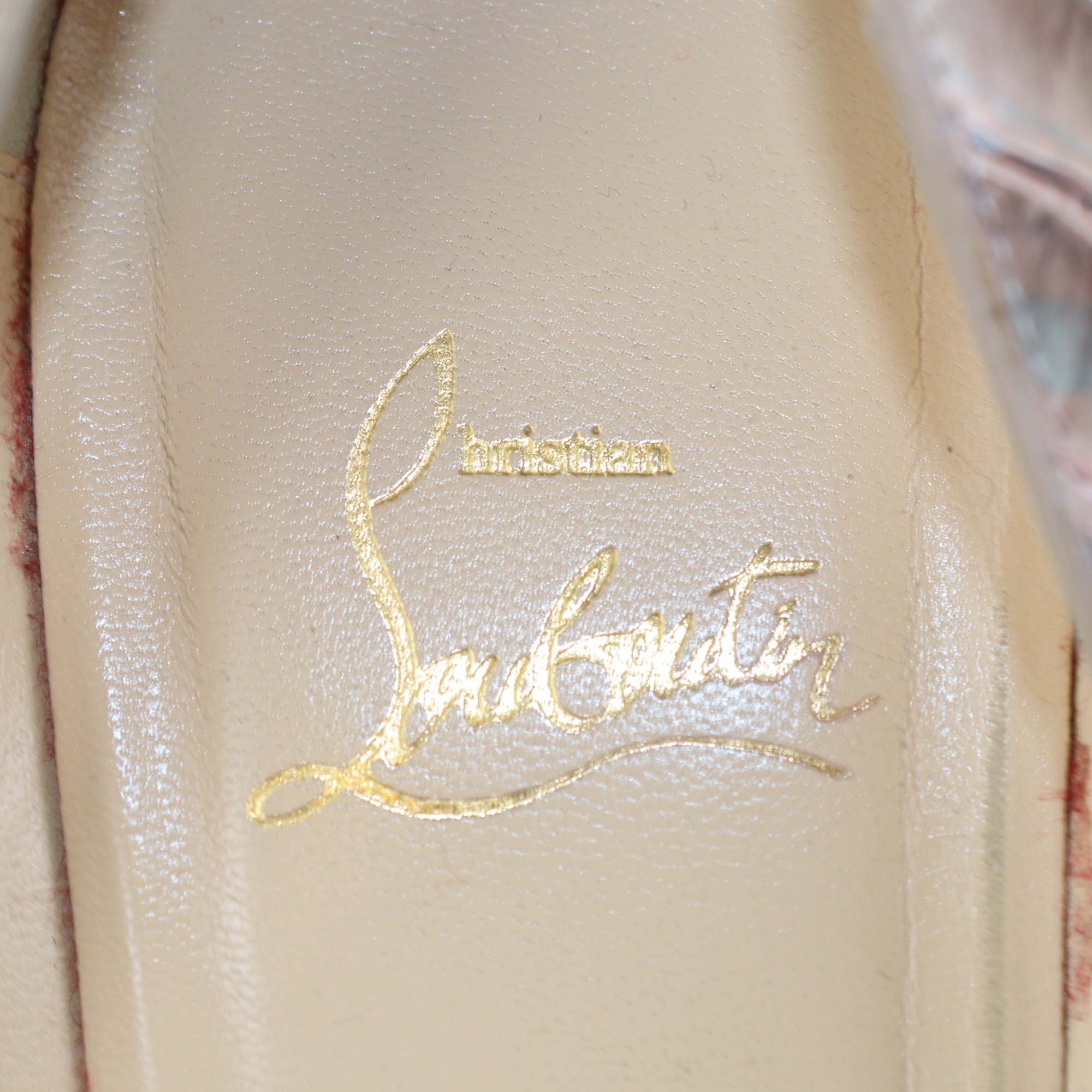 Christian Louboutin Multicolor Python Very Prive Peep Toe Pumps