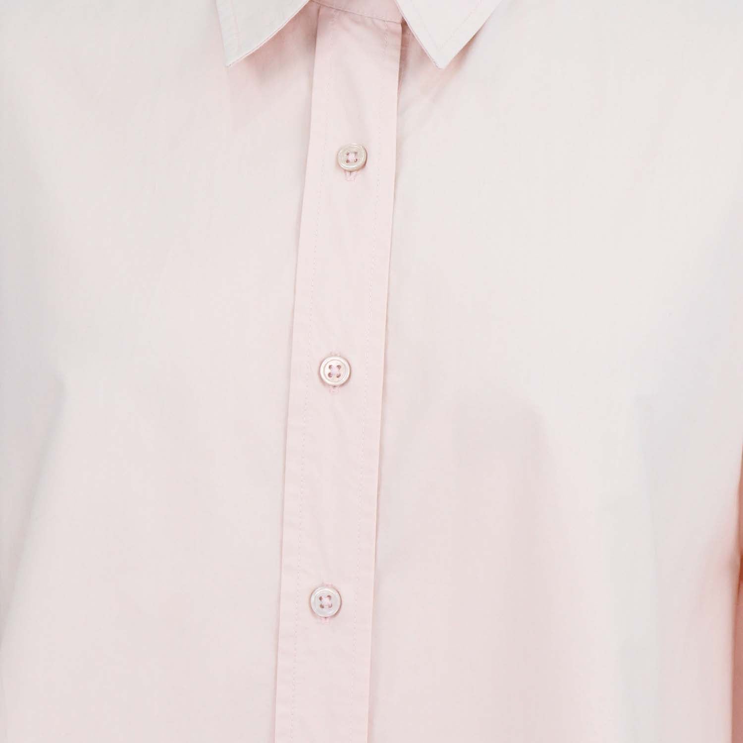 The Frankie Shop Pale Pink Cotton Button Up Long Sleeve Shirt
