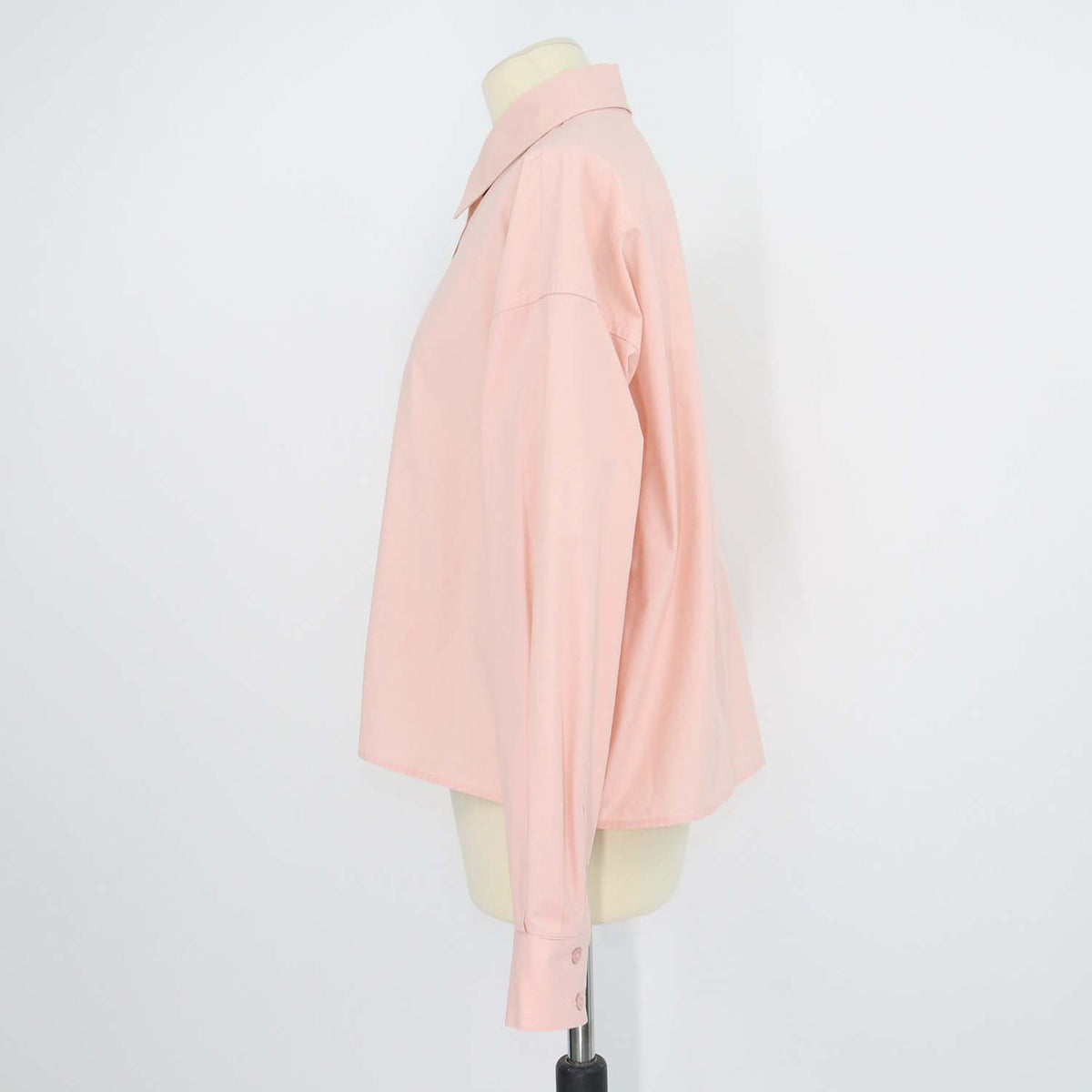 The Frankie Shop Pale Pink Cotton Button Up Long Sleeve Shirt