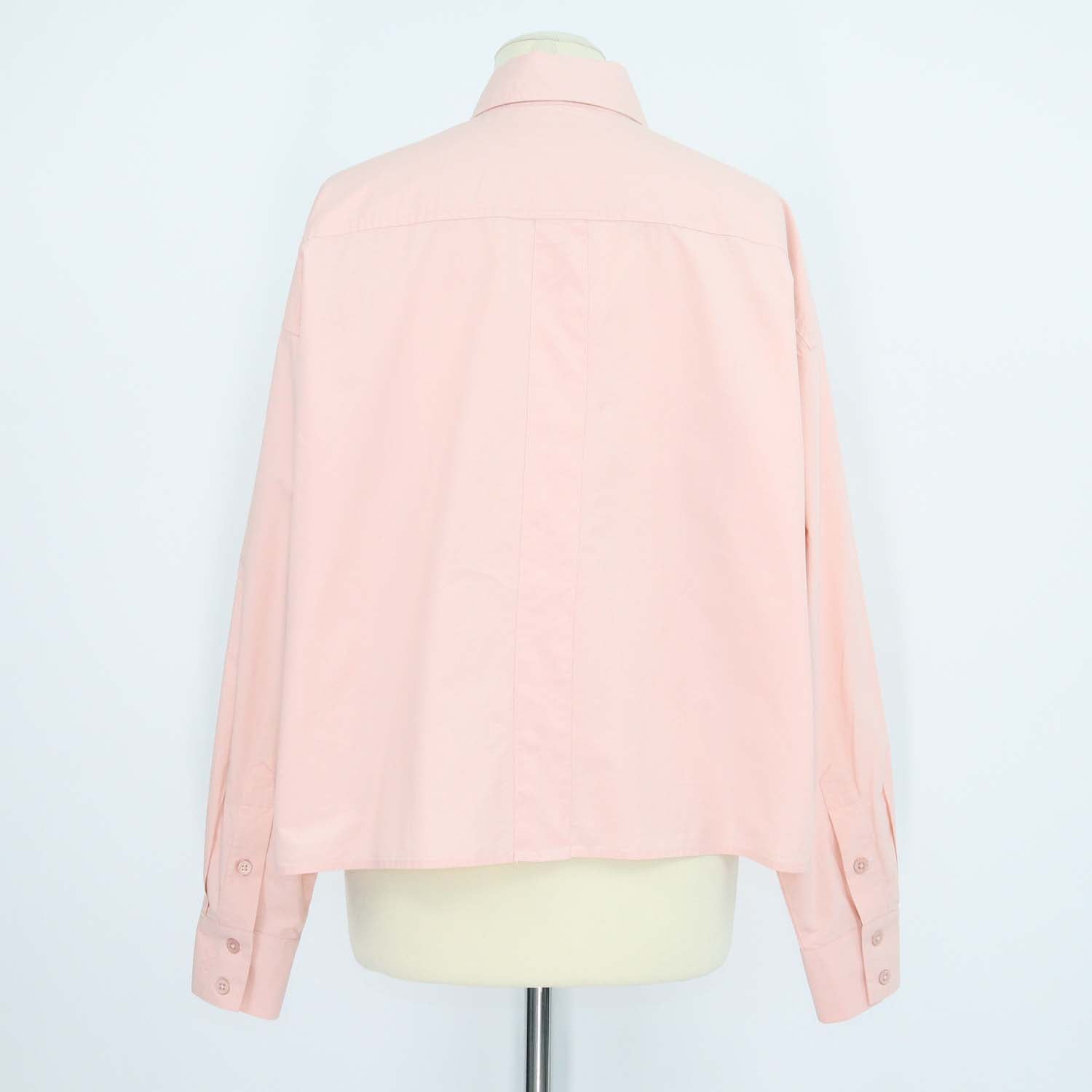 The Frankie Shop Pale Pink Cotton Button Up Long Sleeve Shirt