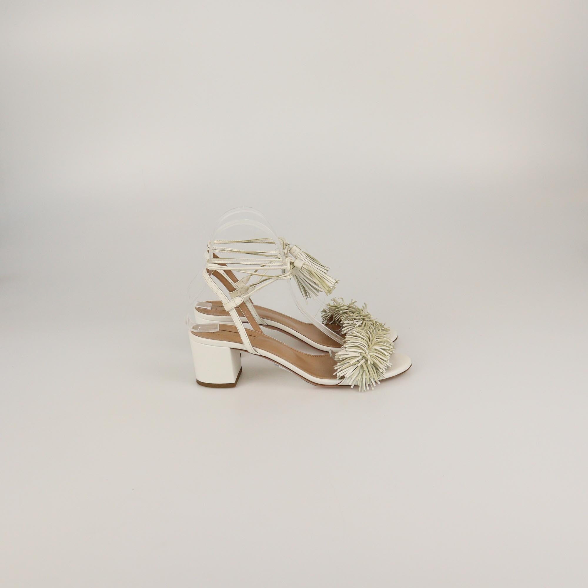 Aquazzura White Wild Thing Sandals Womens Aquazura