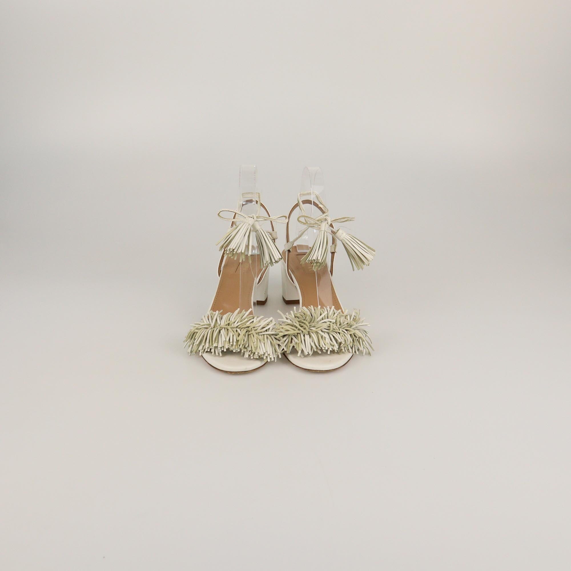 Aquazzura White Wild Thing Sandals Womens Aquazura