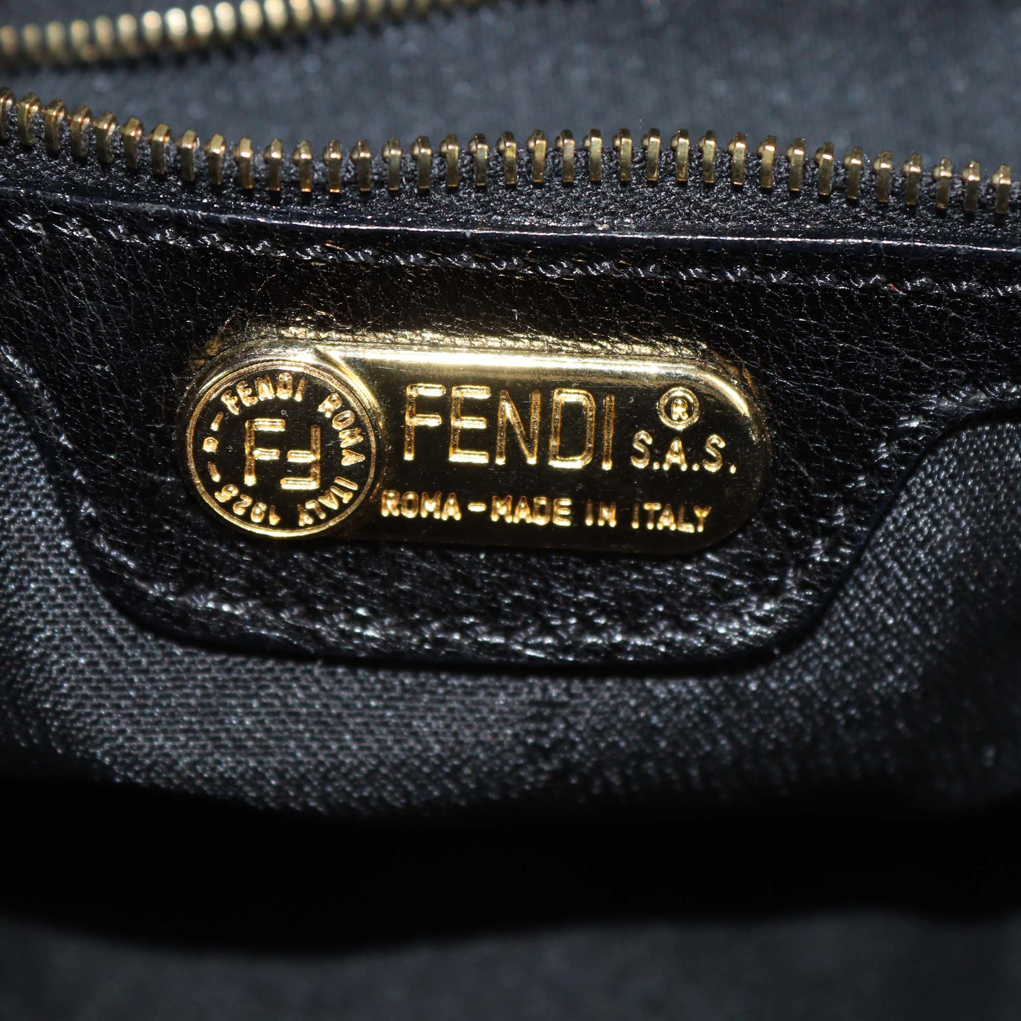 Fendi Black Suede Leather Mama Shoulder Bag