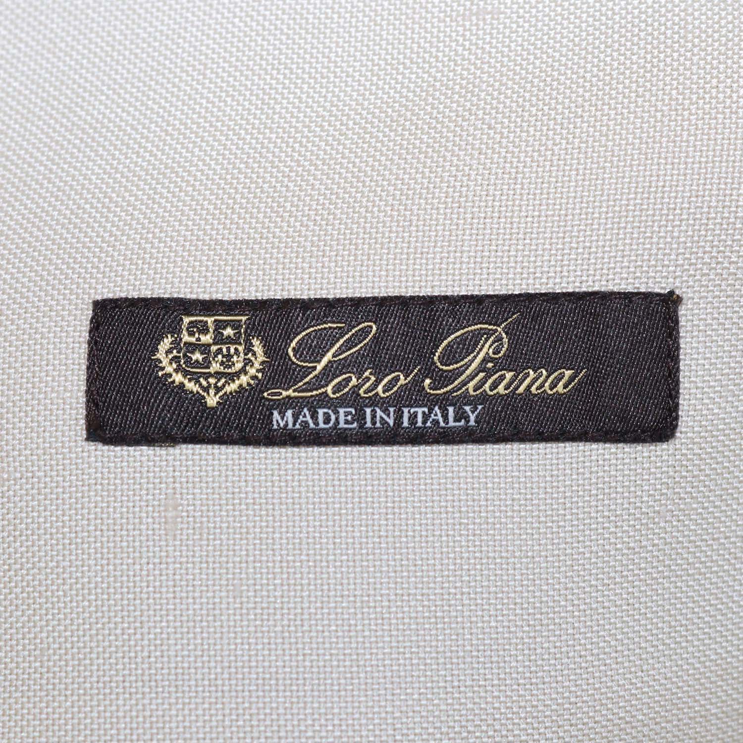 Loro Piana Beige Silk Dunia Long Sleeve Shirt