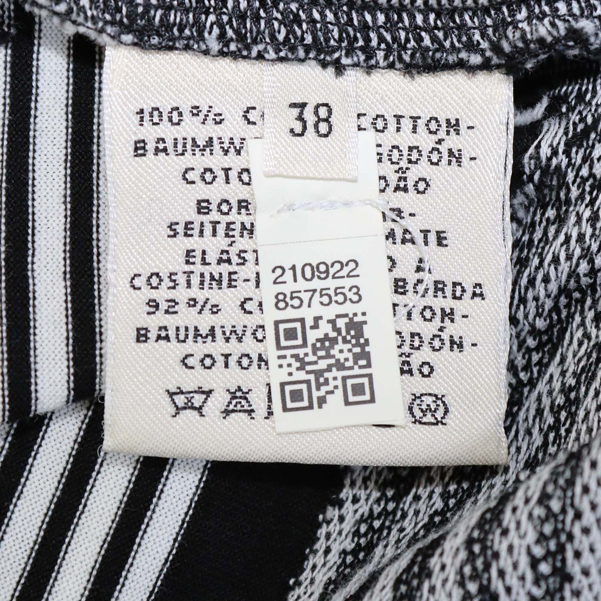 Hermes Black/White Cotton Jacquard Knit Circuit 24 Top