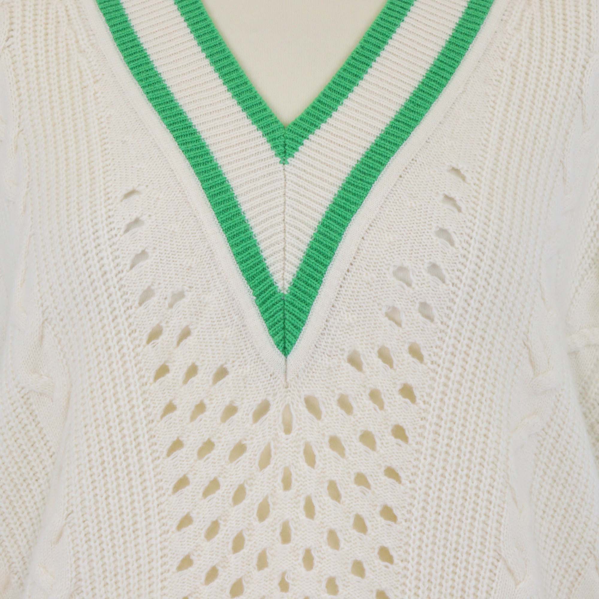 Sandro Beige Green Wool Cashmere Valerian Sleeveless Vest