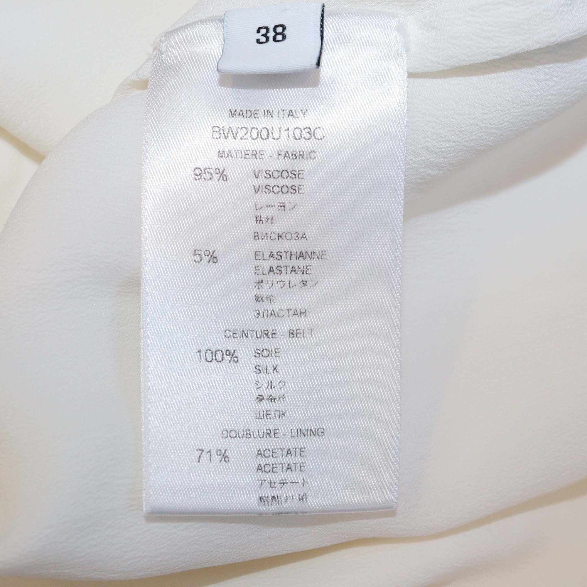 Givenchy Off White Viscose Classic Mini Dress