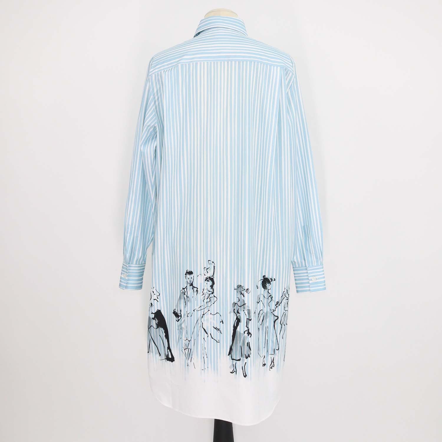 Christian Dior Blue Cotton Stripe Dioriviera Long Blouse