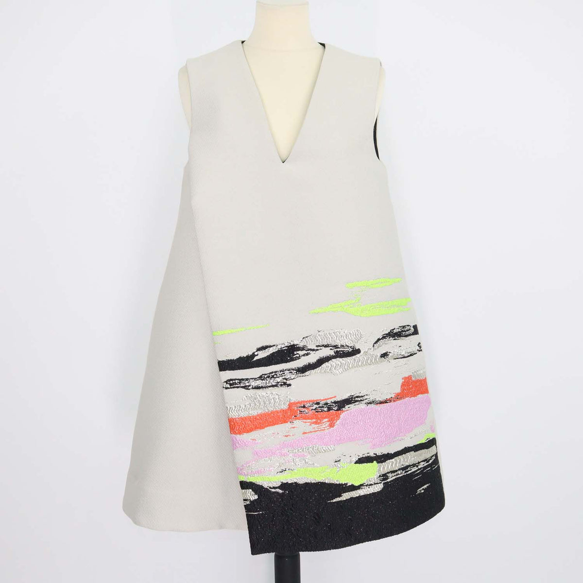 Stine Goya Light Grey/Multicolor Abstract Strokes SGTamar Dress