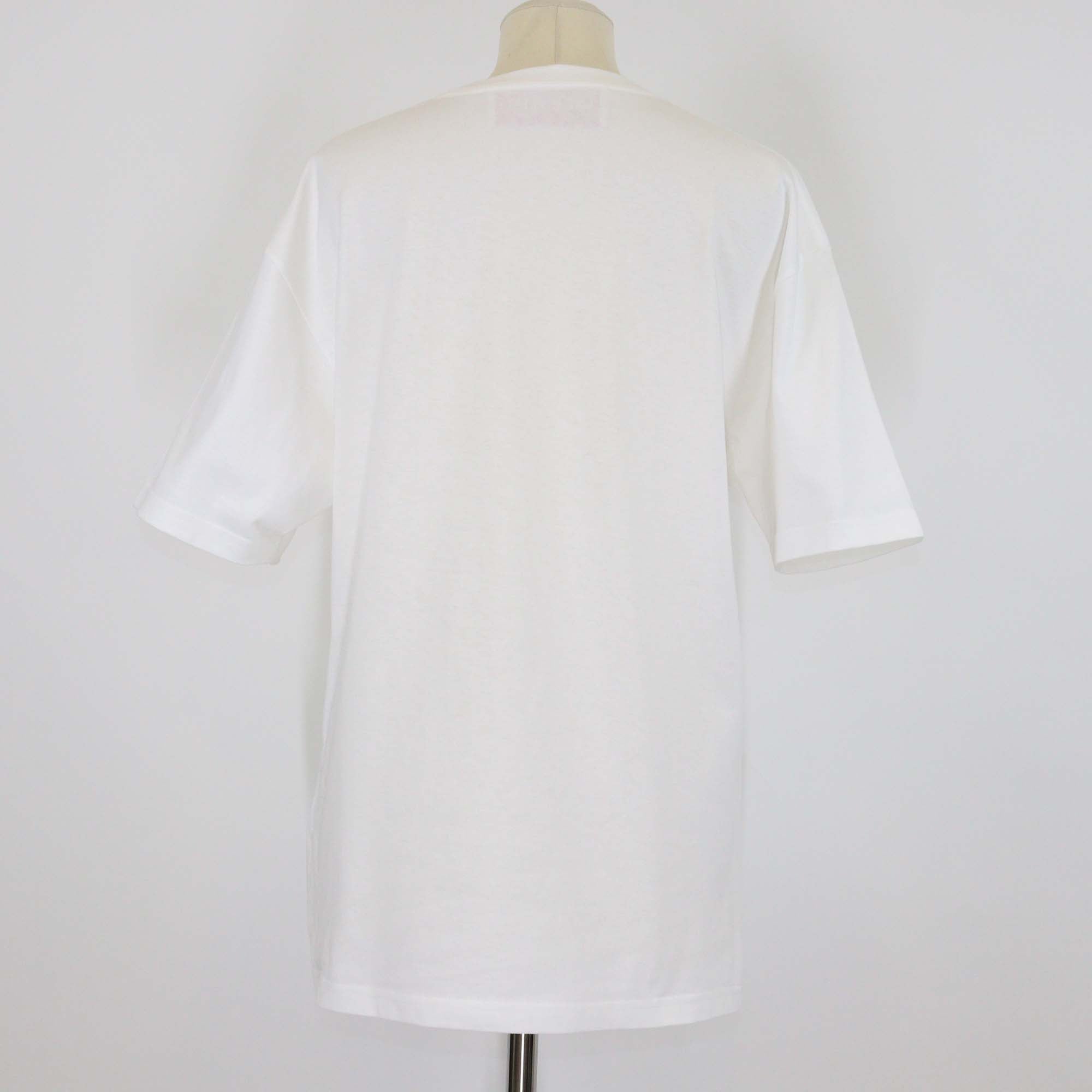 Valentino White Cotton Chez Valentino Print T-Shirt