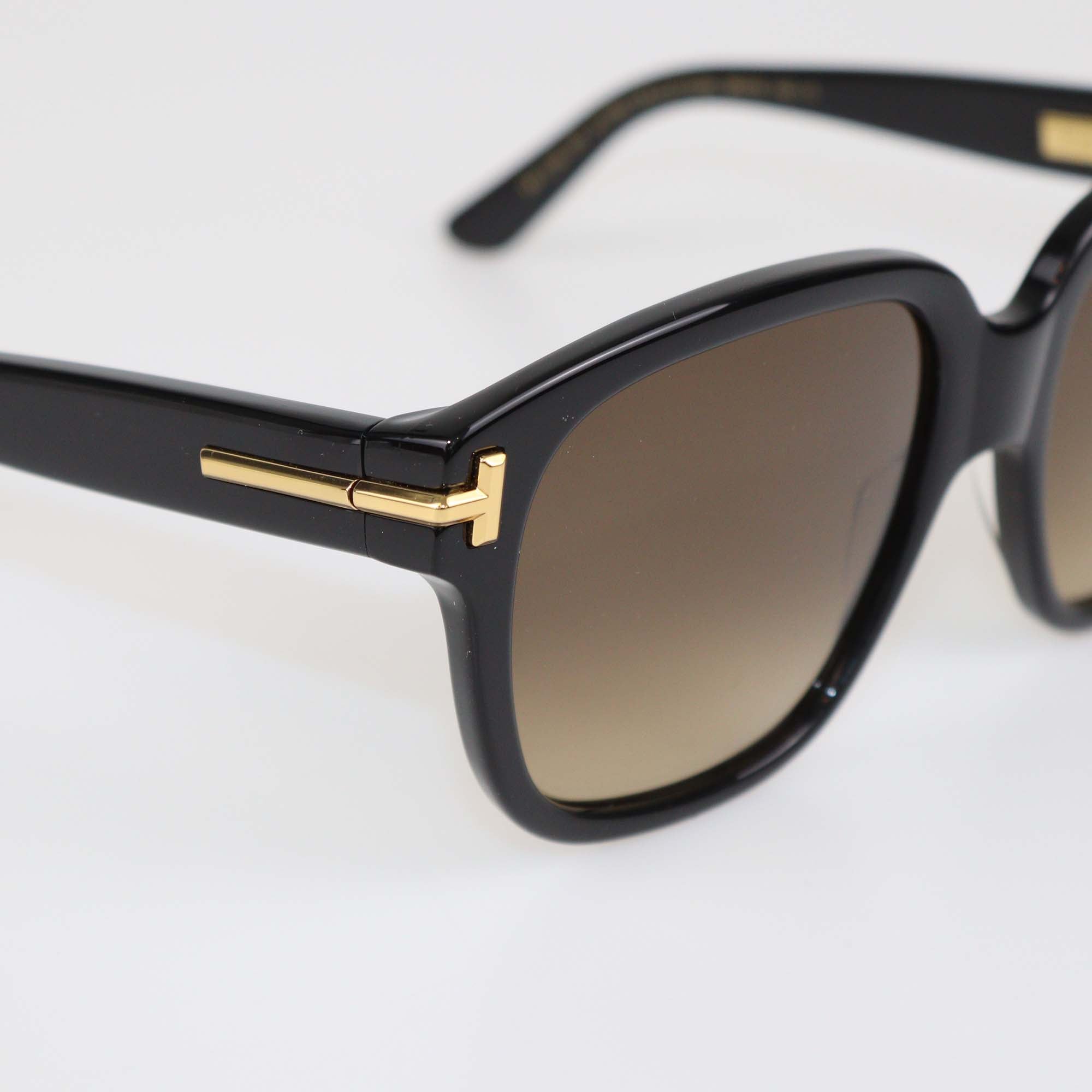 Tom Ford Black/Brown Gradient Icon Collection Oversized Sunglasses