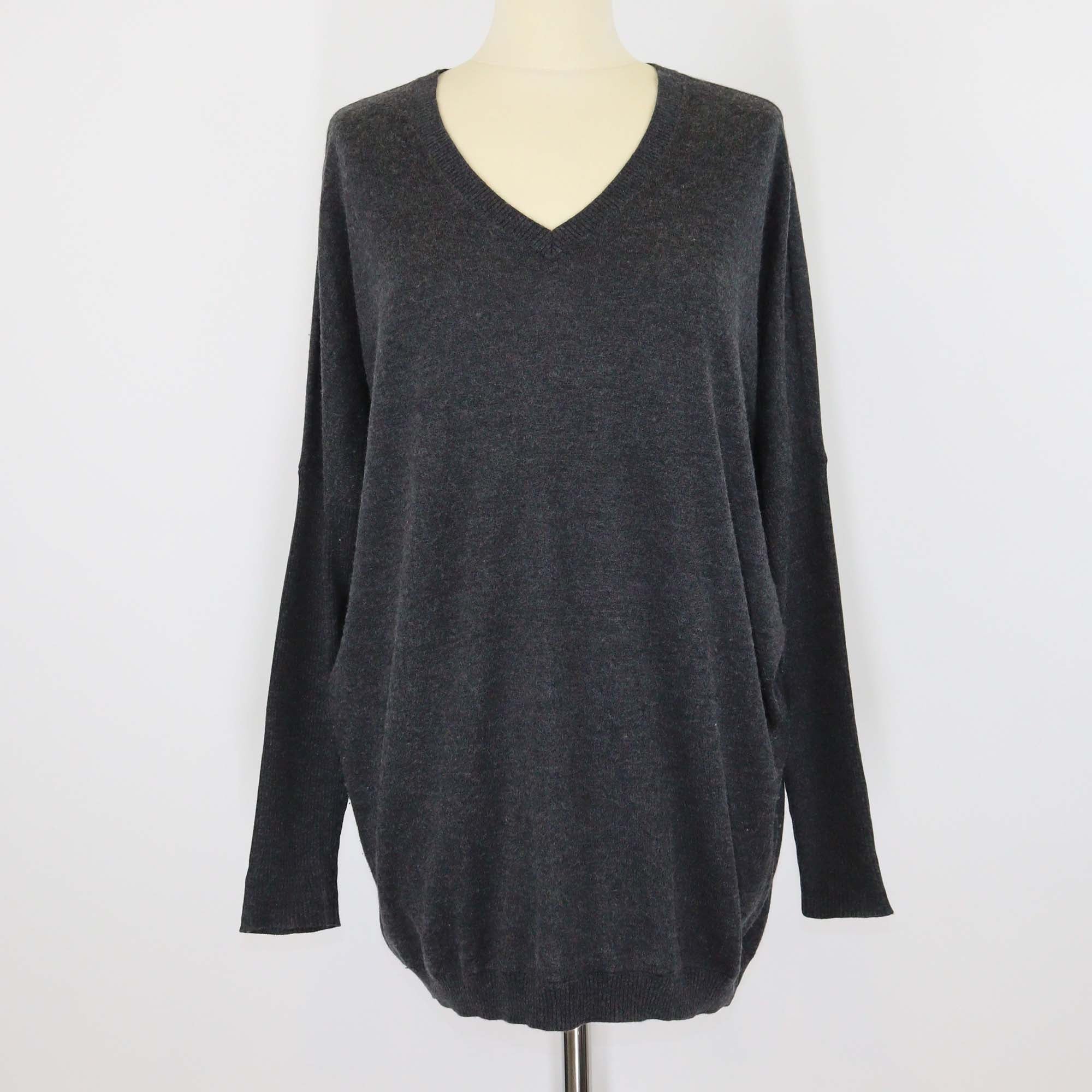 Vince Gray Silk Cashmere Oversized Pullover Sweater