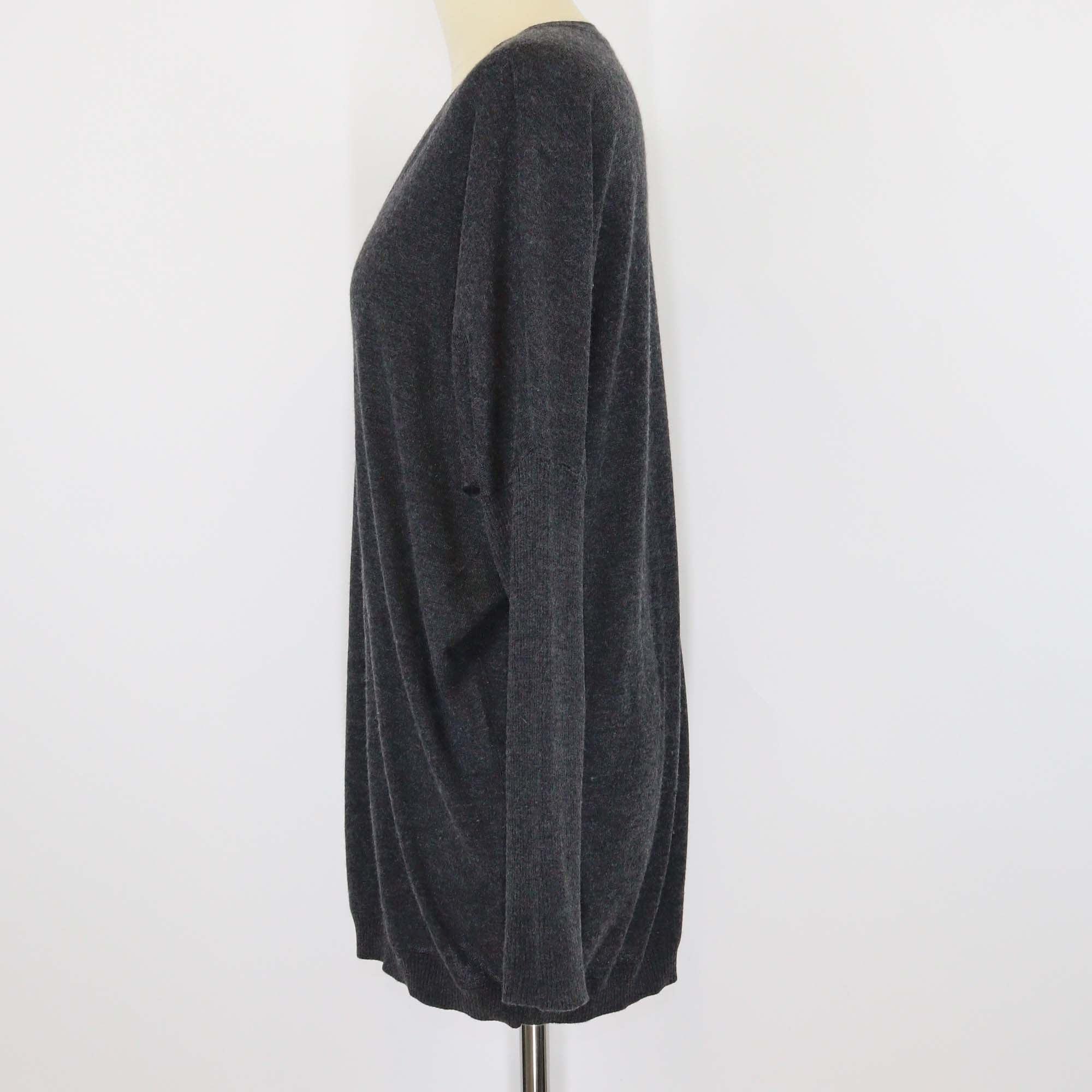 Vince Gray Silk Cashmere Oversized Pullover Sweater
