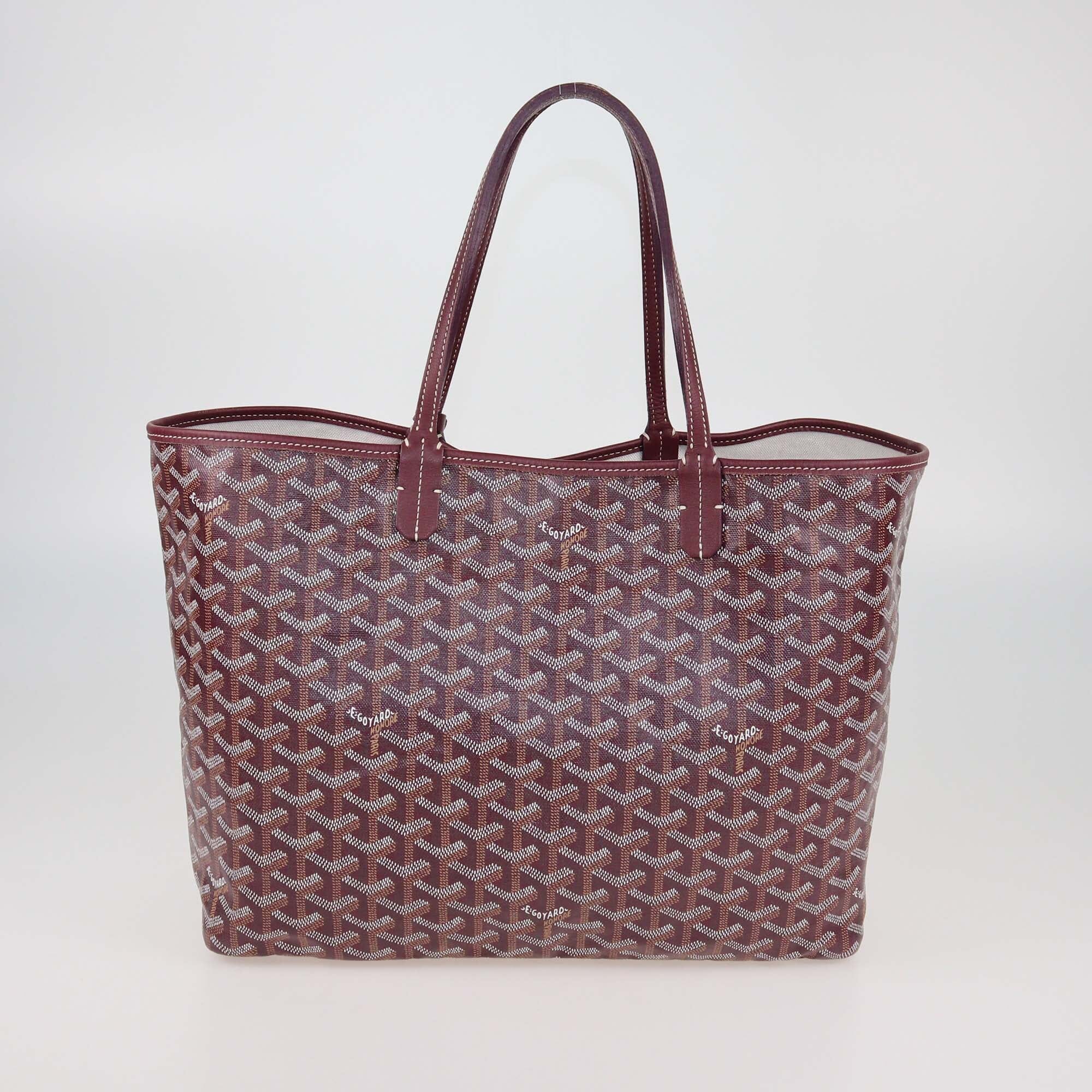 Goyard Burgundy Goyardine Saint Louis PM Tote Womens Goyard