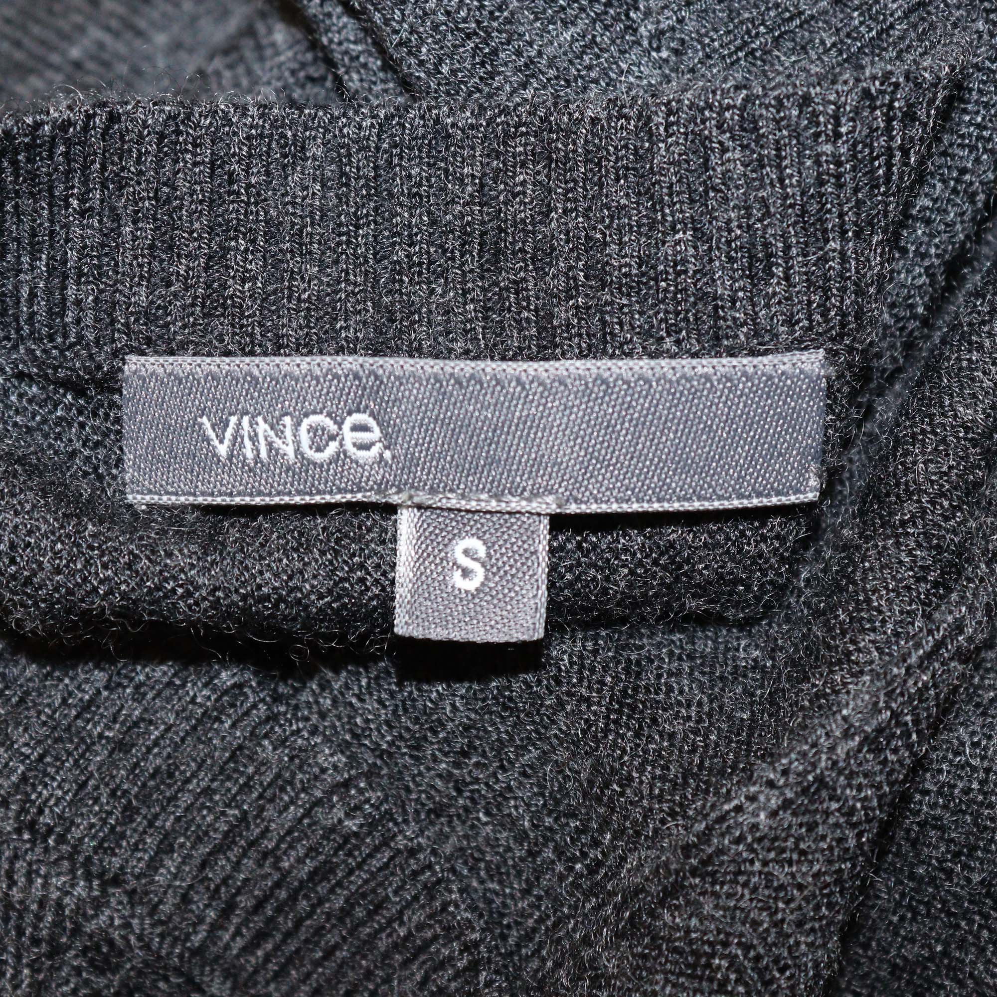 Vince Gray Silk Cashmere Oversized Pullover Sweater