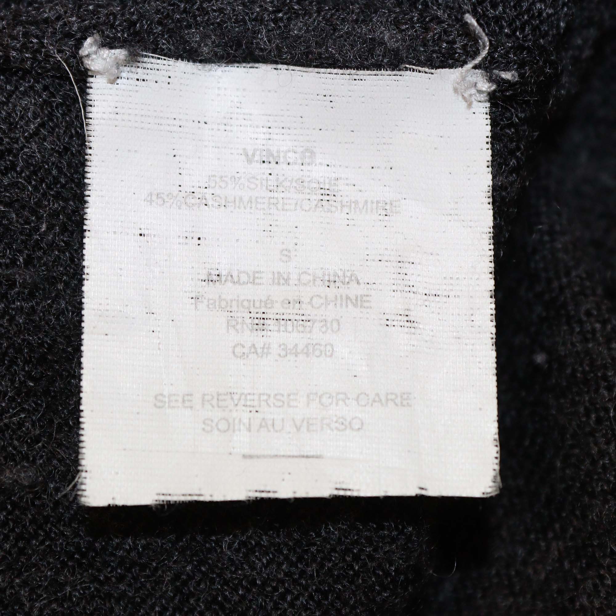 Vince Gray Silk Cashmere Oversized Pullover Sweater