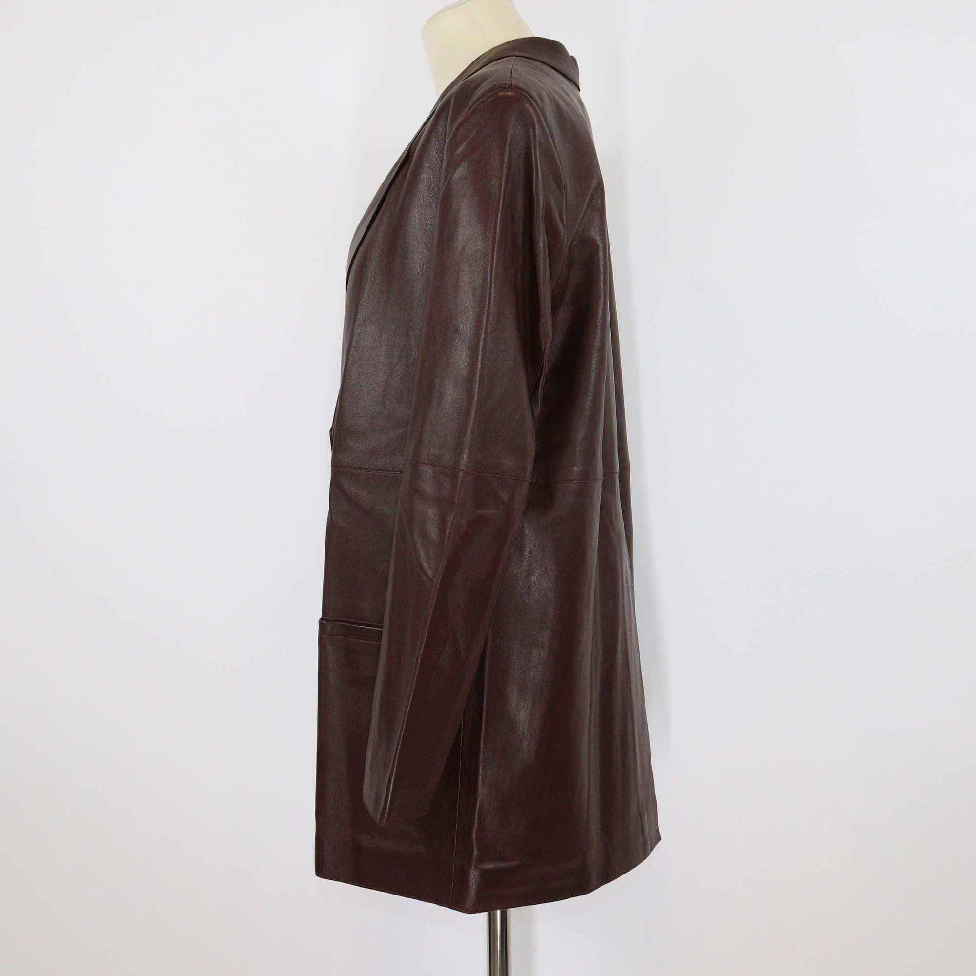 Aeron Brown Leather Mercedes Single Breasted Blazer