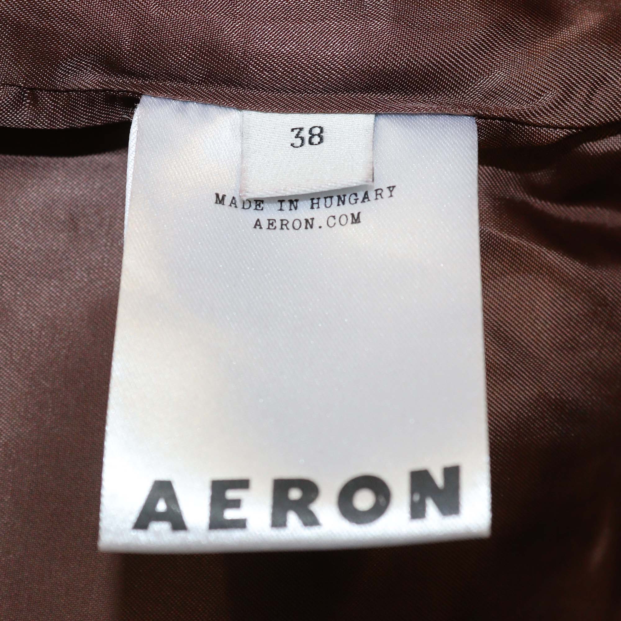 Aeron Brown Leather Mercedes Single Breasted Blazer