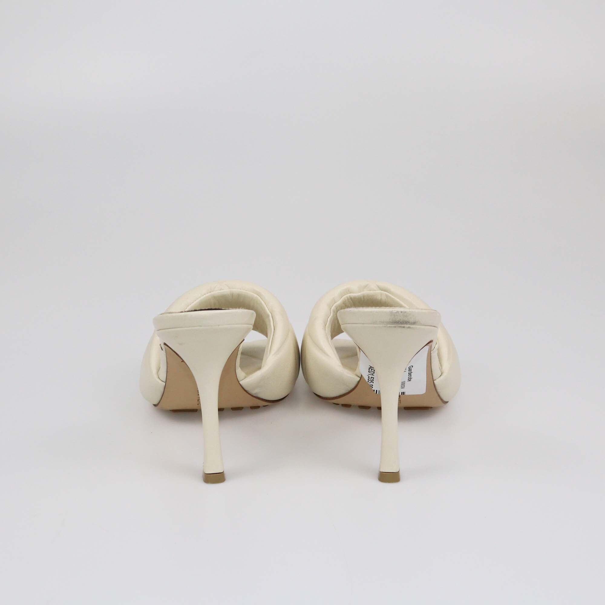 Bottega Veneta White Lido Heel Sandals Womens Bottega Veneta