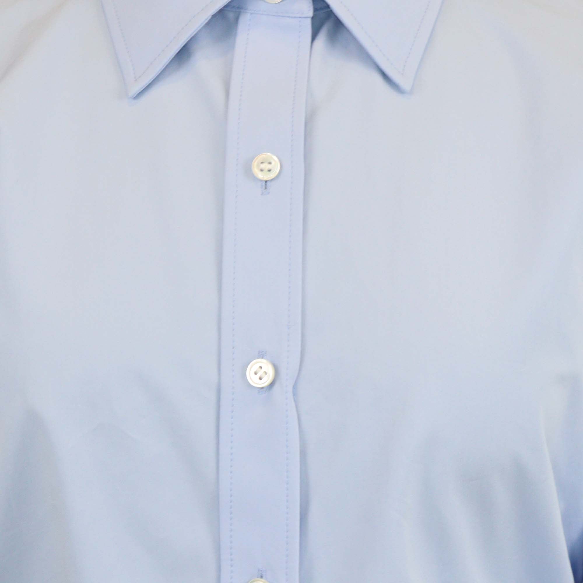Alexander Wang Blue Cotton Cinched Button-Down Shirt