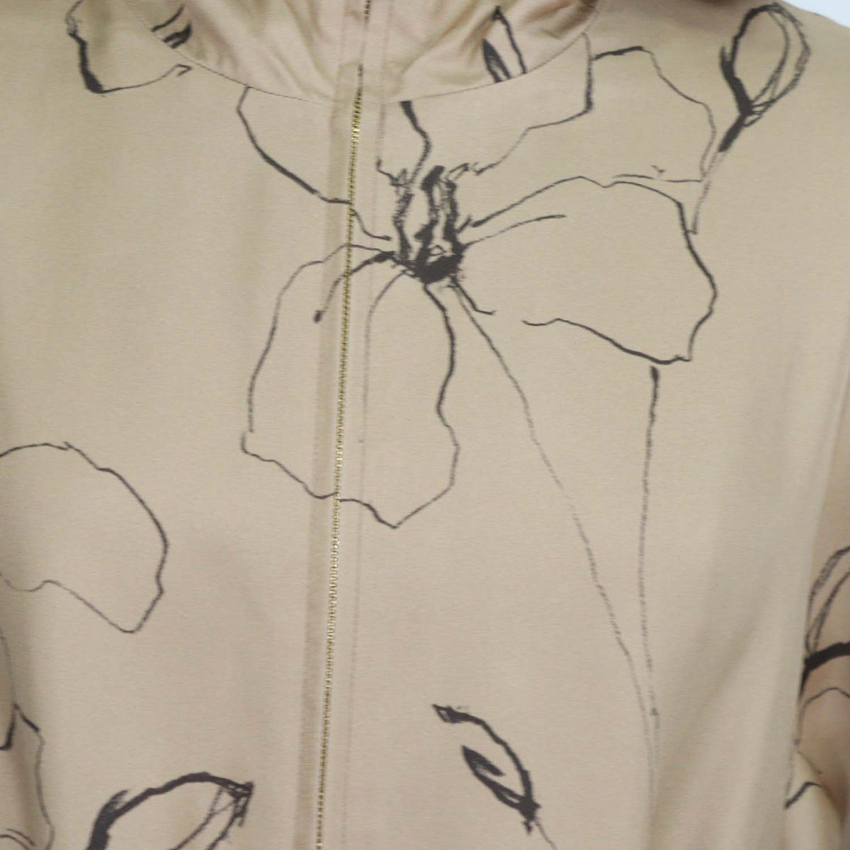 Loro Piana Cream Silk Rafael Aperitivo Bomber Hoodie Jacket